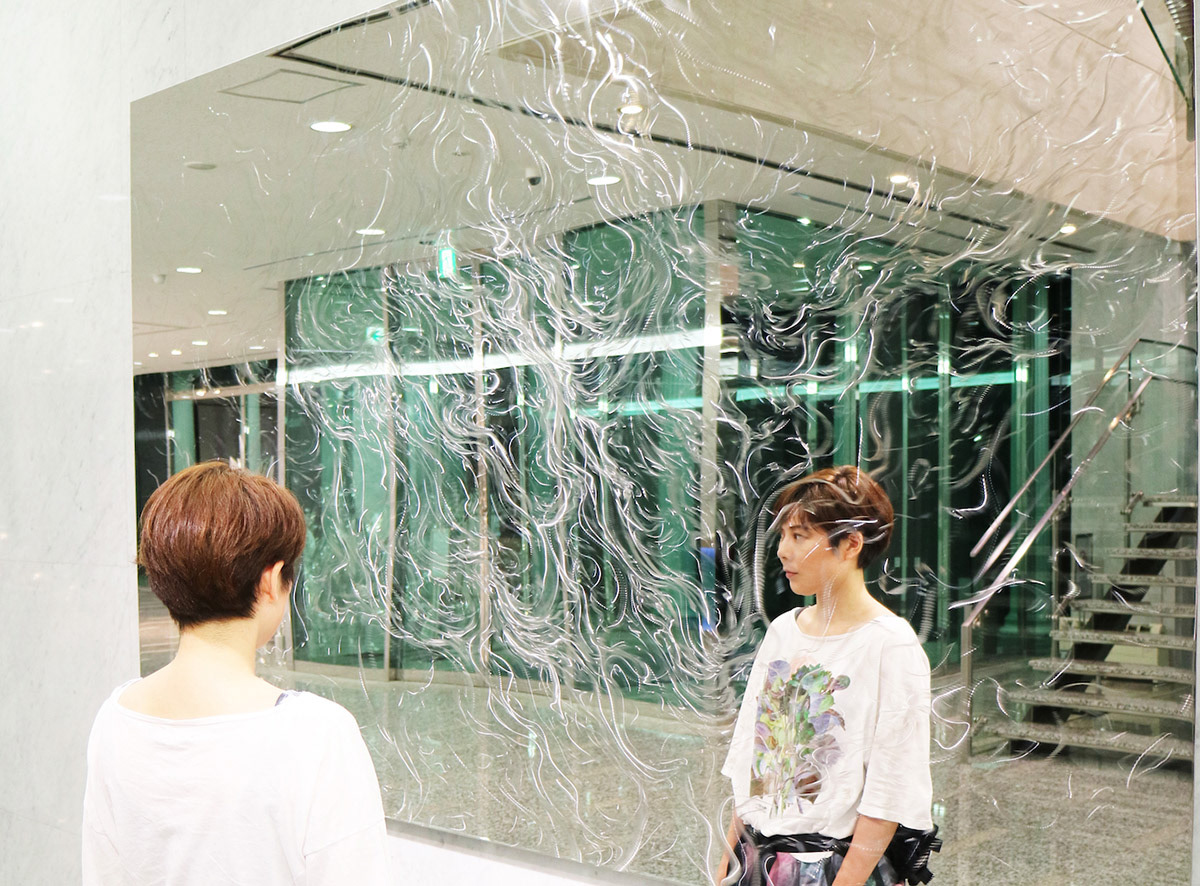 Title: Still river -parting of the ways-, Year: 2016, Material:stainless steel, Size: 153×245.5cm