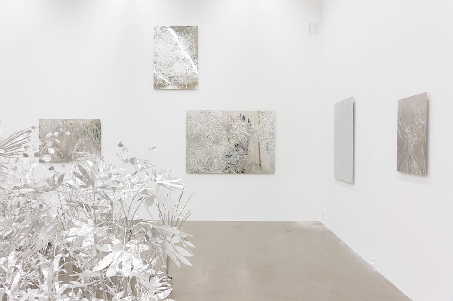 Title:The aluminum garden -structural studies of plants-, Year : 2015-2016, Material : Aluminum foil 0.2mm