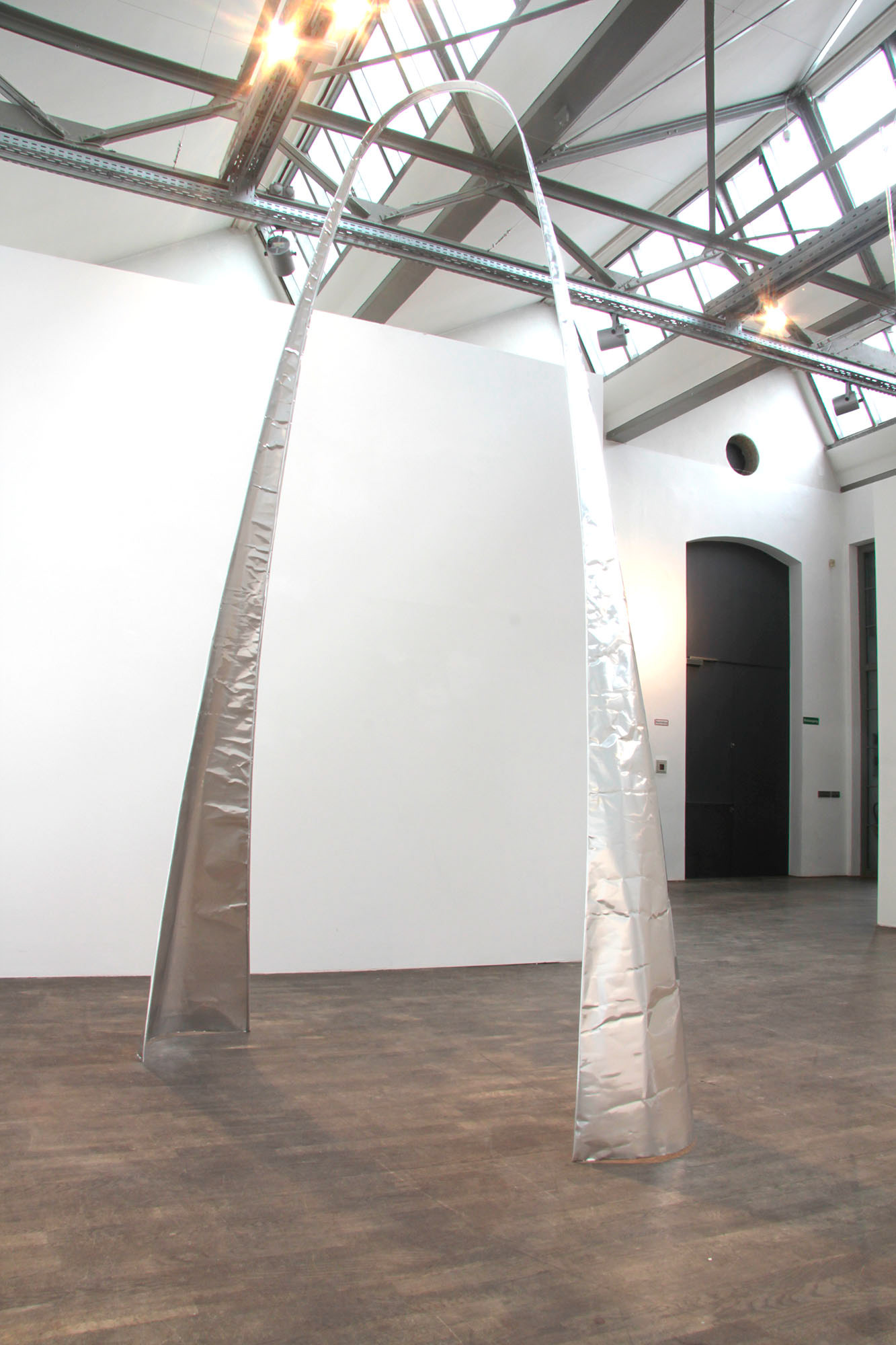 “Structural Studies” Door to Your Garden. Year: 2012, Material: Aluminium foil 0.2mm