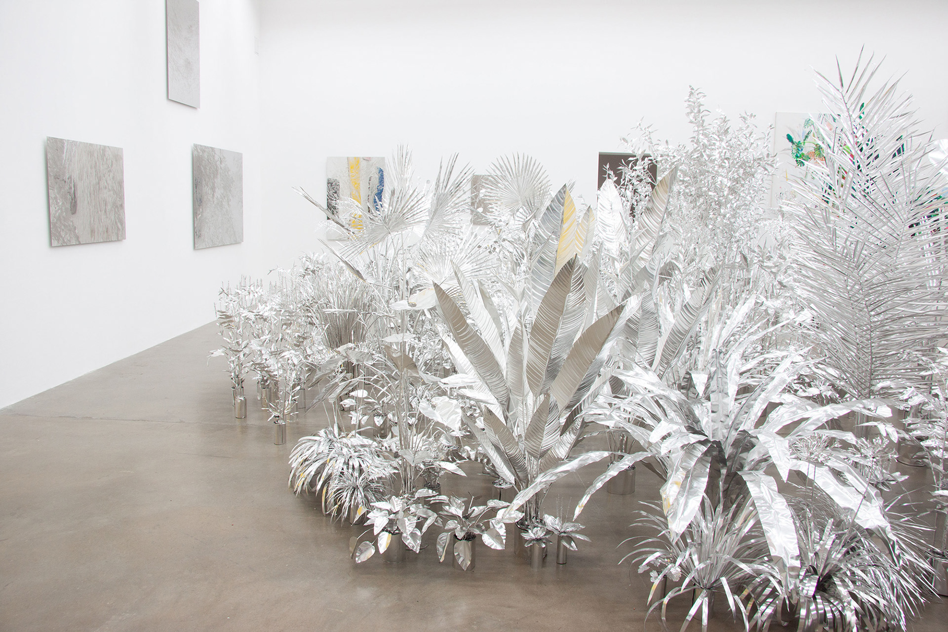 Title:The aluminum garden -structural studies of plants-, Year : 2015-2016, Material : Aluminum foil 0.2mm