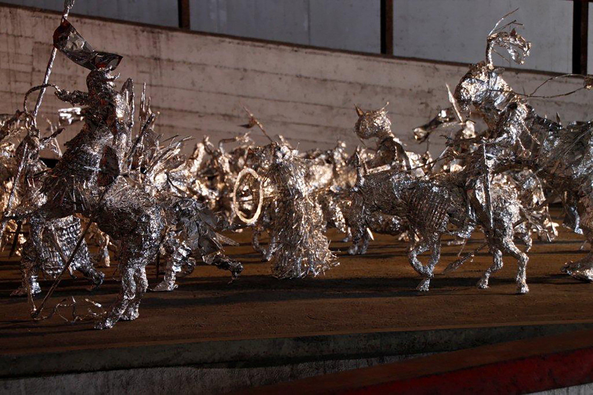 Title: The indignant #2 Year:2011, Material:Kitchen Aluminum foil
