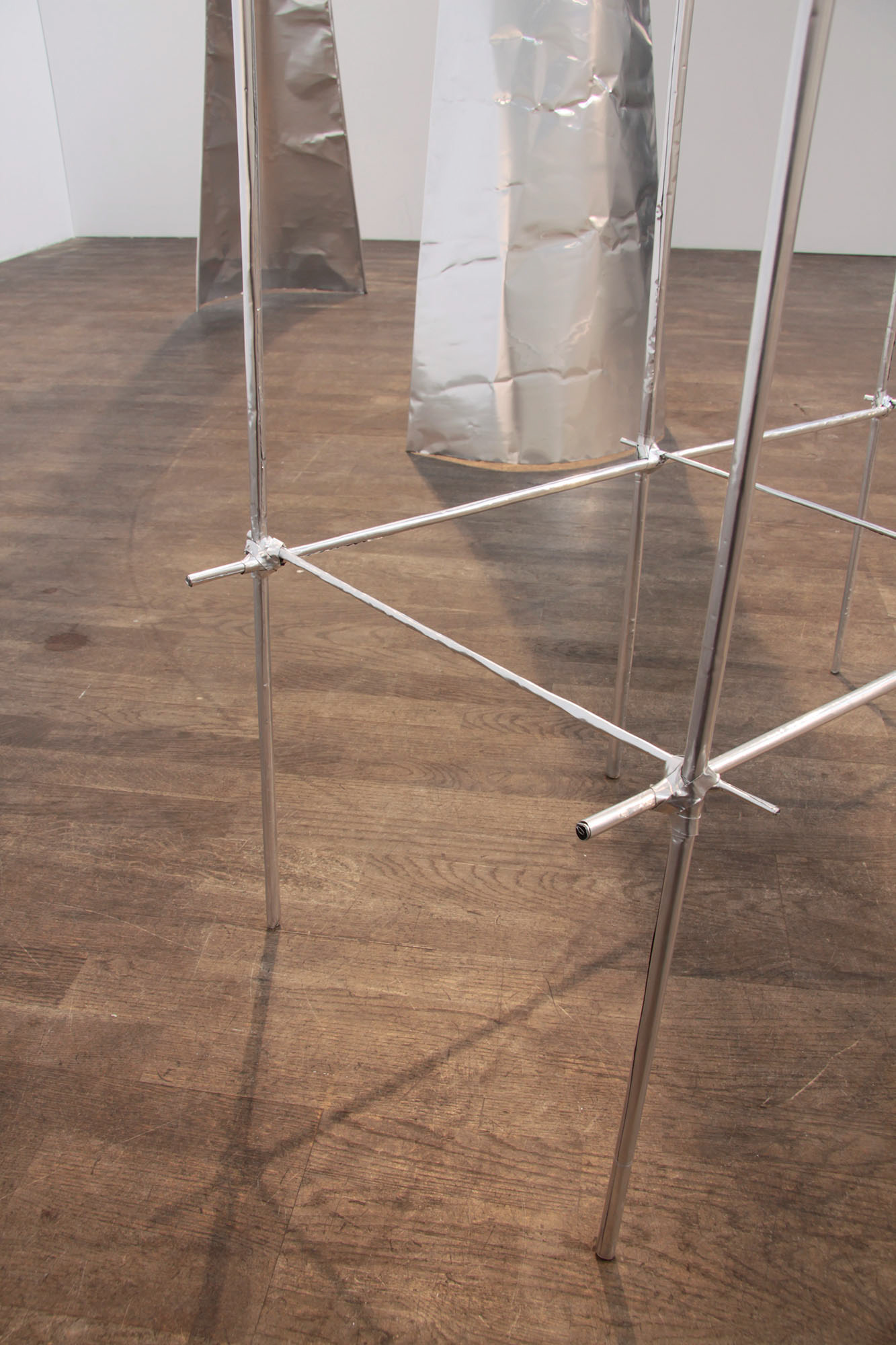 “Structural Studies” Wall Between Us (unstable), Year: 2012, Material: Aluminium foil 0.2mm