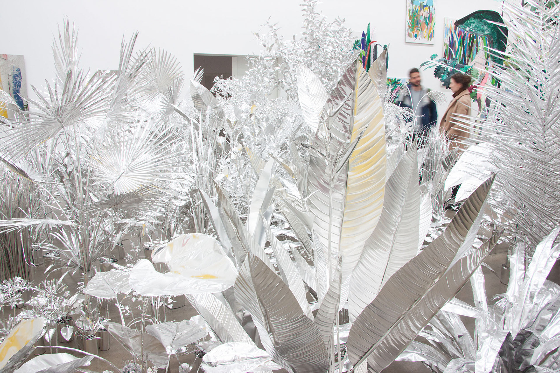 Title:The aluminum garden -structural studies of plants-, Year : 2015-2016, Material : Aluminum foil 0.2mm