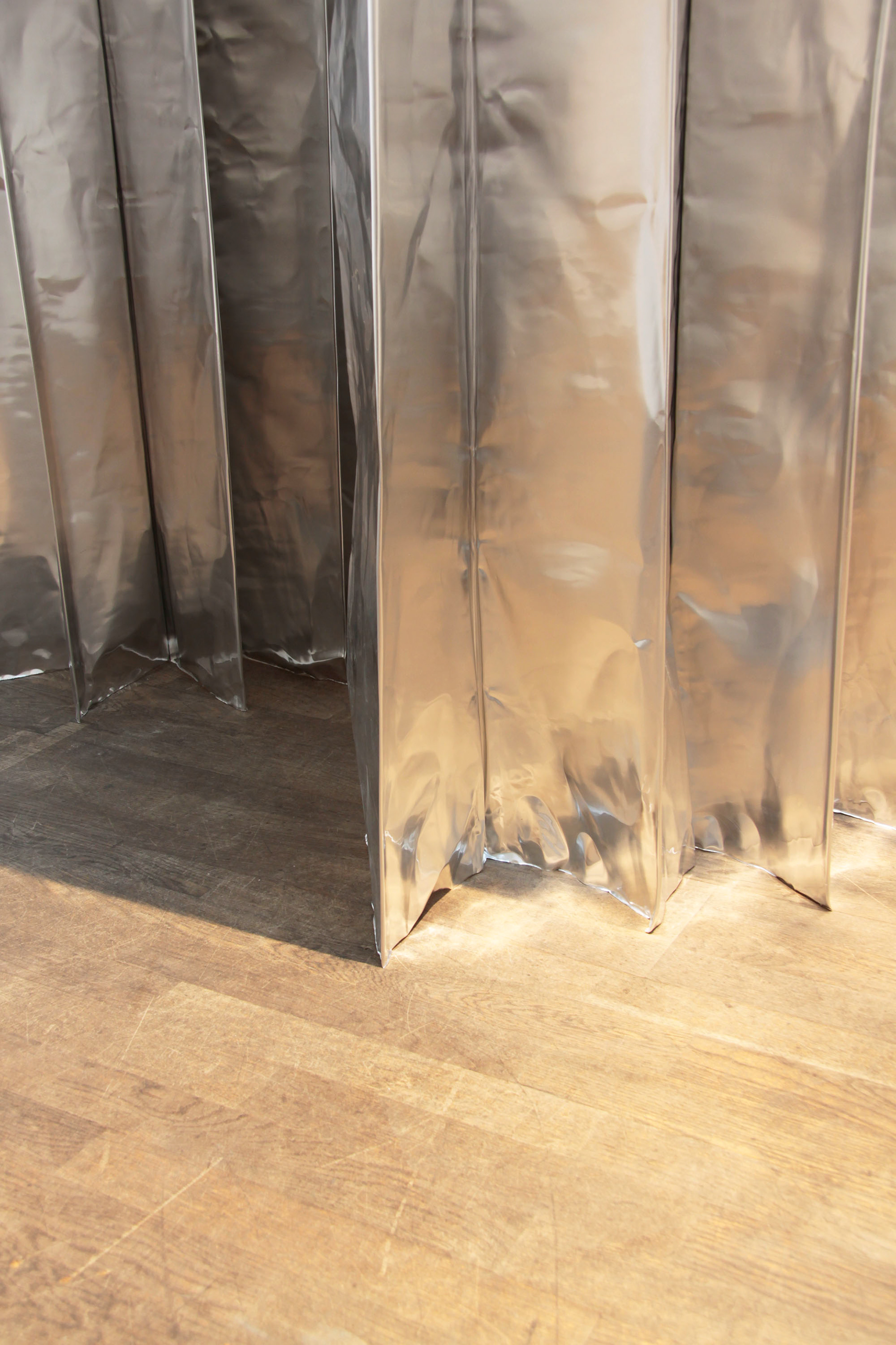 “Structural Studies” Curtain That We are Alone in, Year: 2012, Material: Aluminium foil 0.2mm