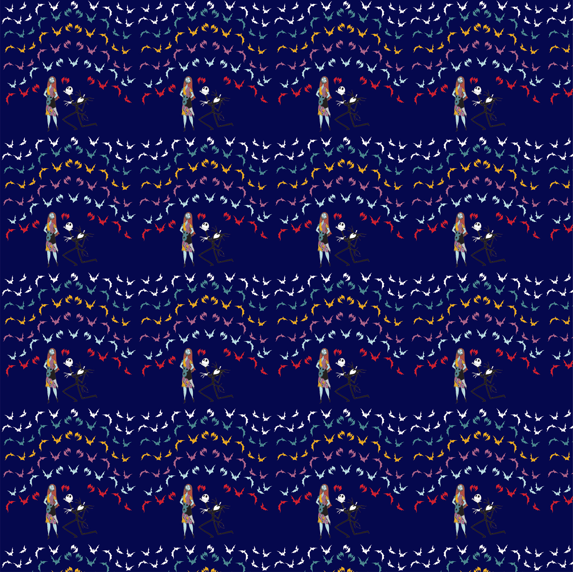 Nightmare Before Christmas Textile Surface Pattern for Simple Modern