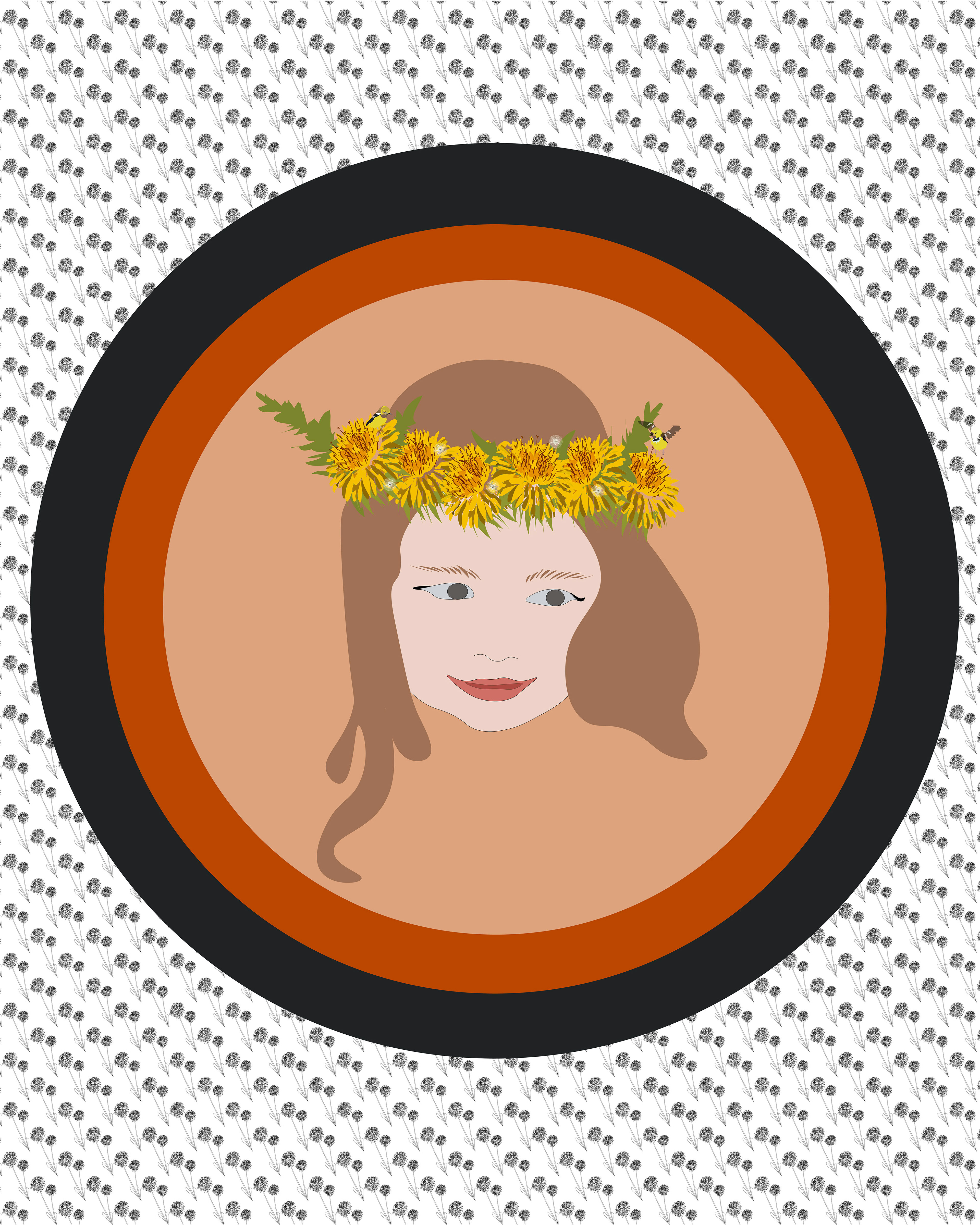 Portrait illustrated in Adobe Illustrator