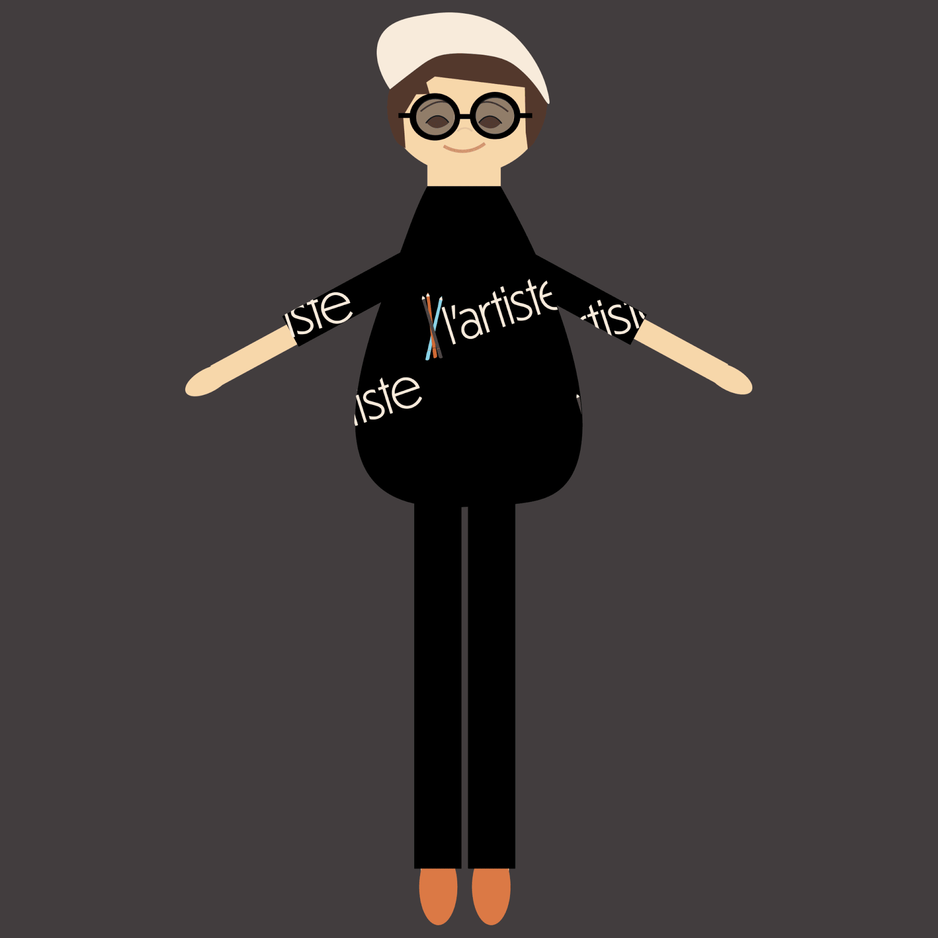 Paper Dolls illustrated in Adobe Illustrator and Gif created in Adobe Photoshop