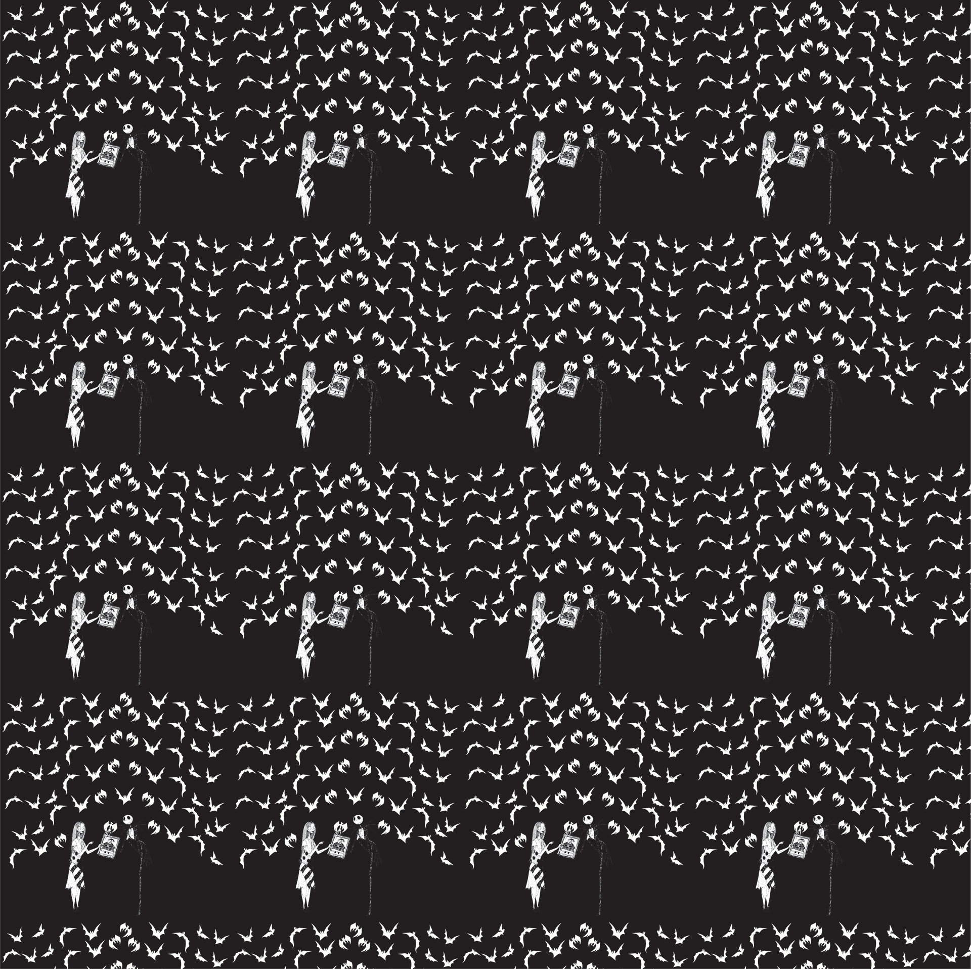 Nightmare Before Christmas Textile Surface Pattern for Simple Modern