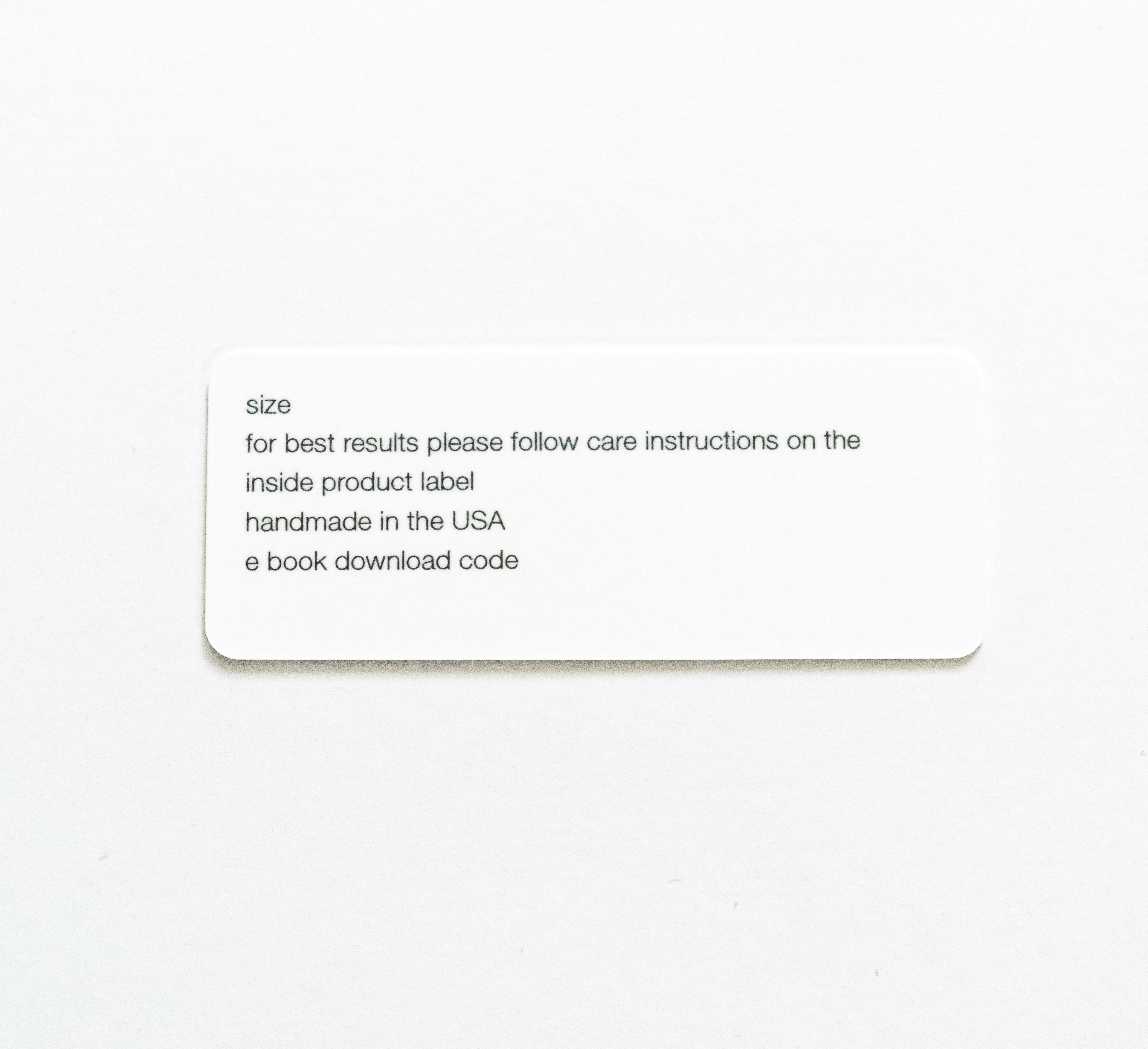 Branded Product Tag Back
