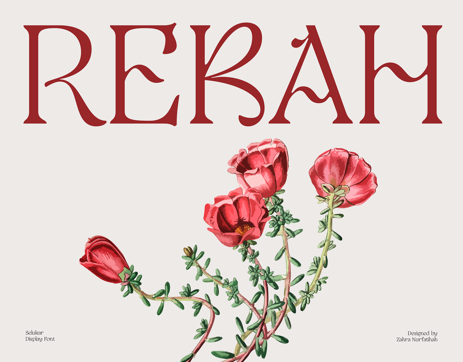 Uppercase letter sample from Selukar vintage display serif font