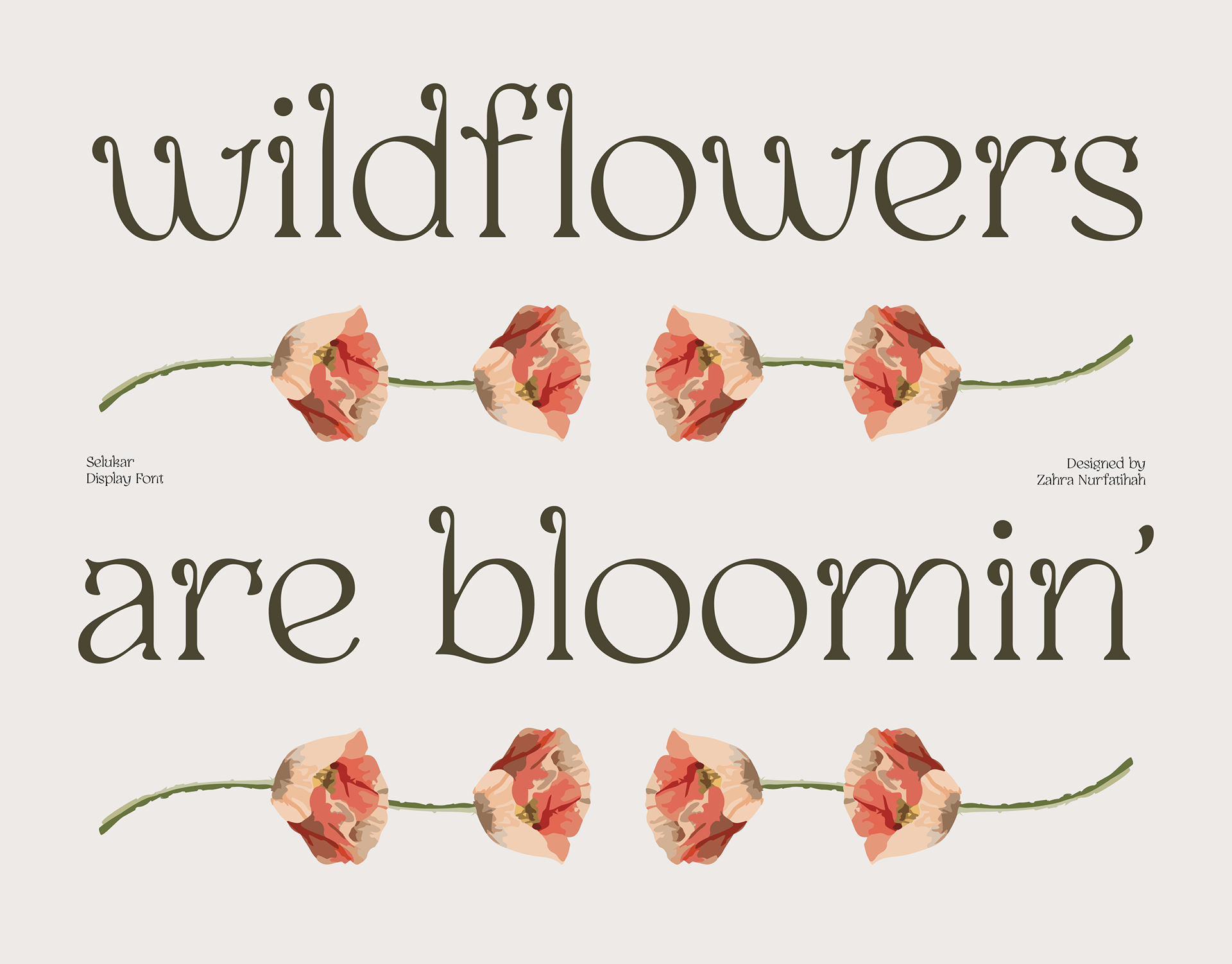 Vintage letters from Selukar vintage display serif font