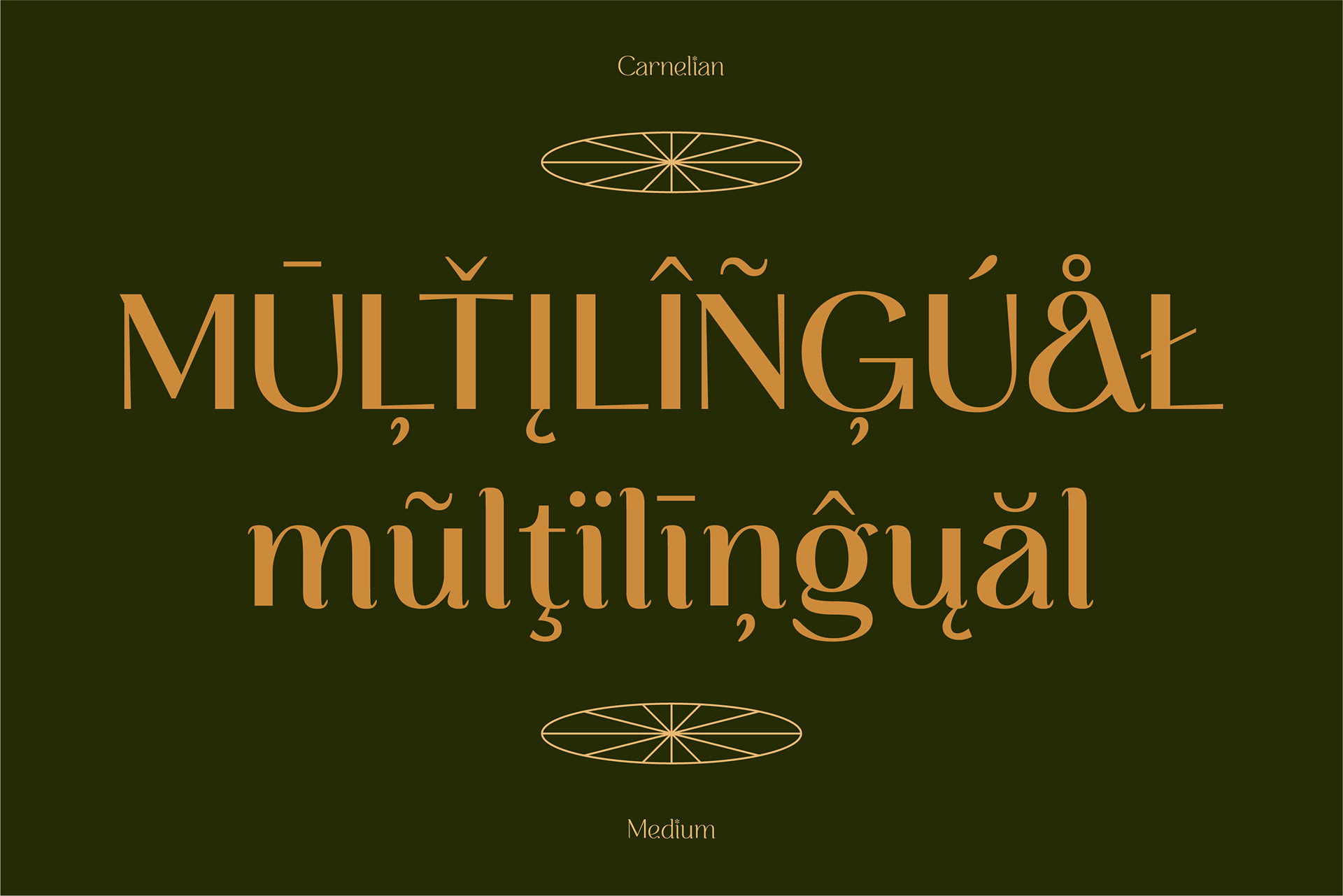 Carnelian font is available with multilingual characters