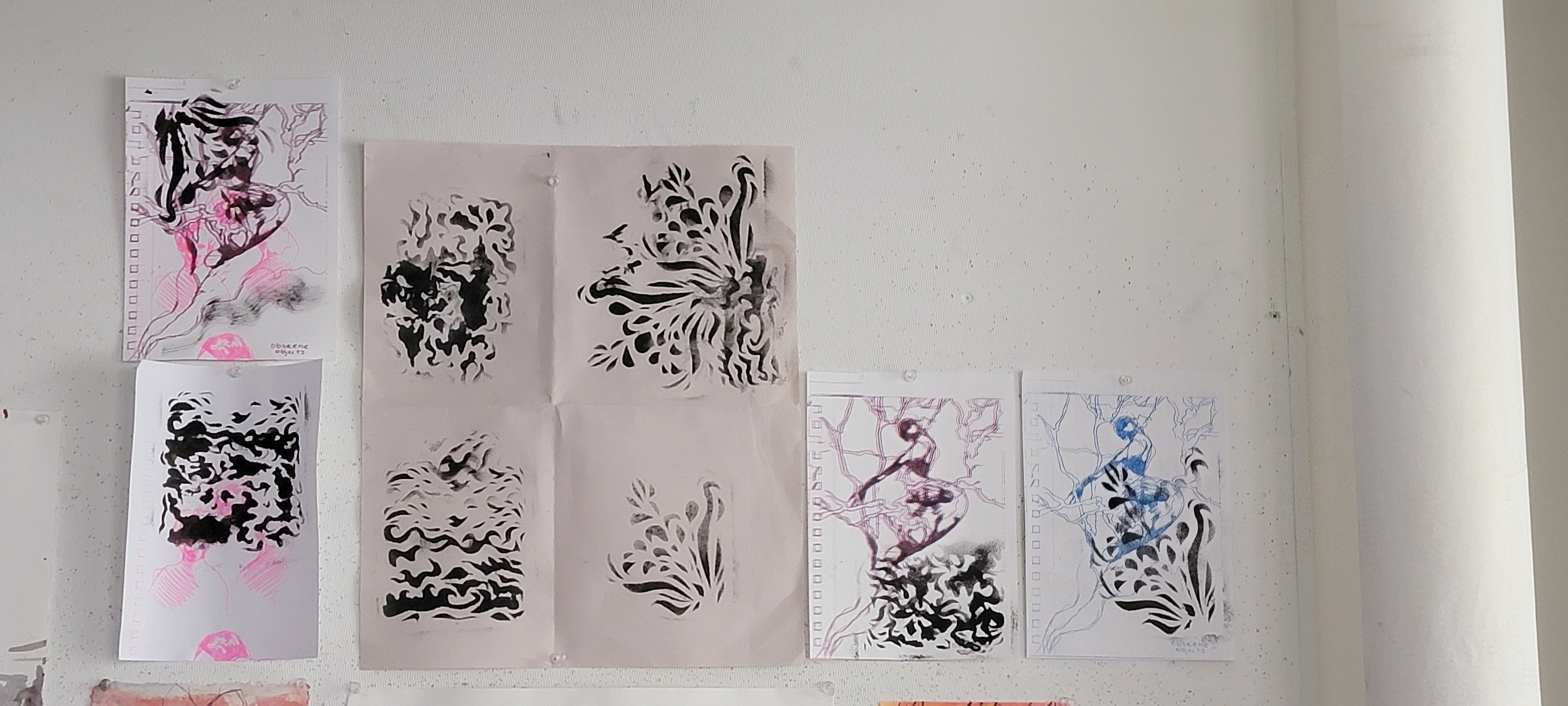 Risograph Print and Aquacolor Stencil