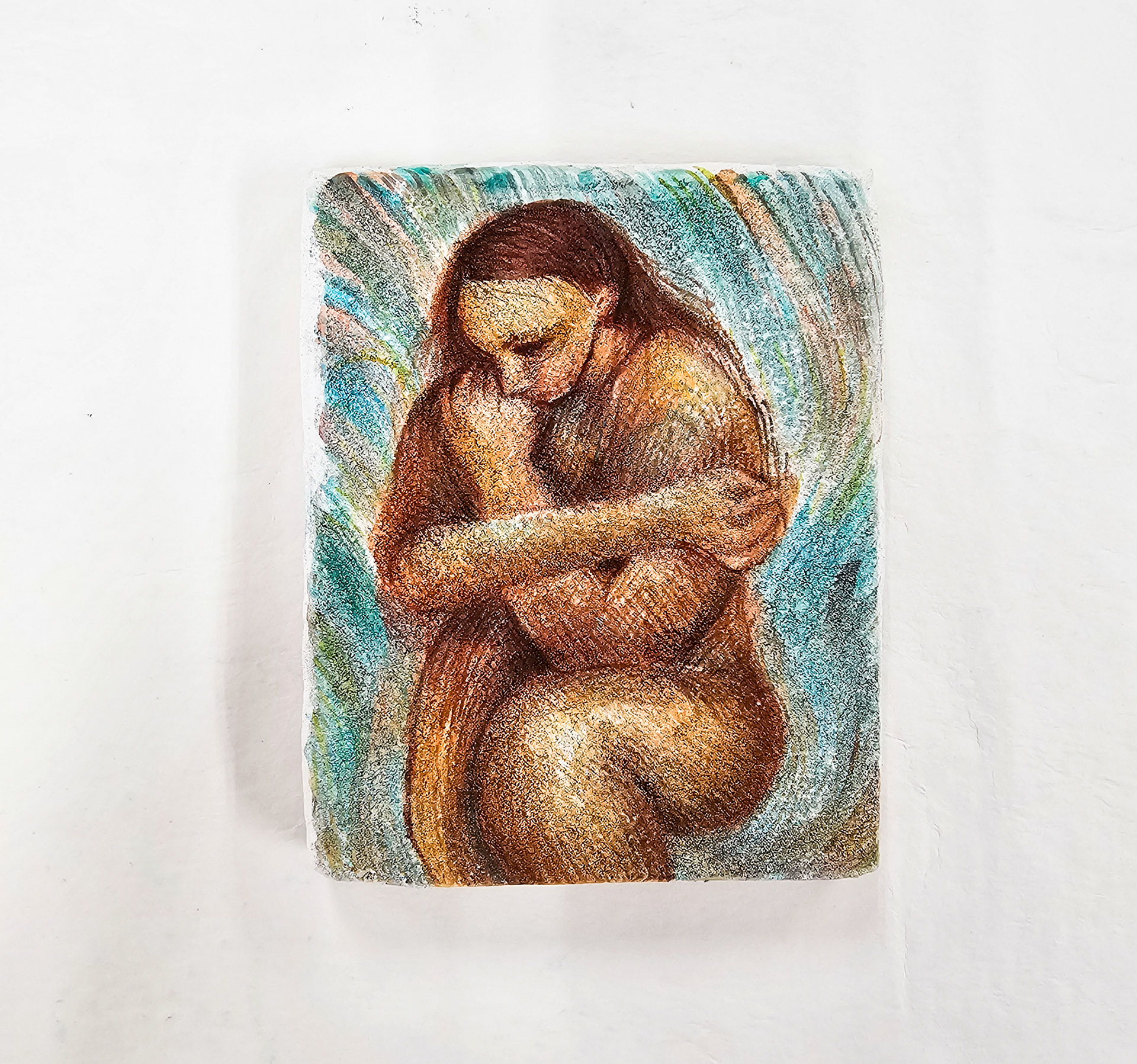Lonely, Fresco, 4" x 5"