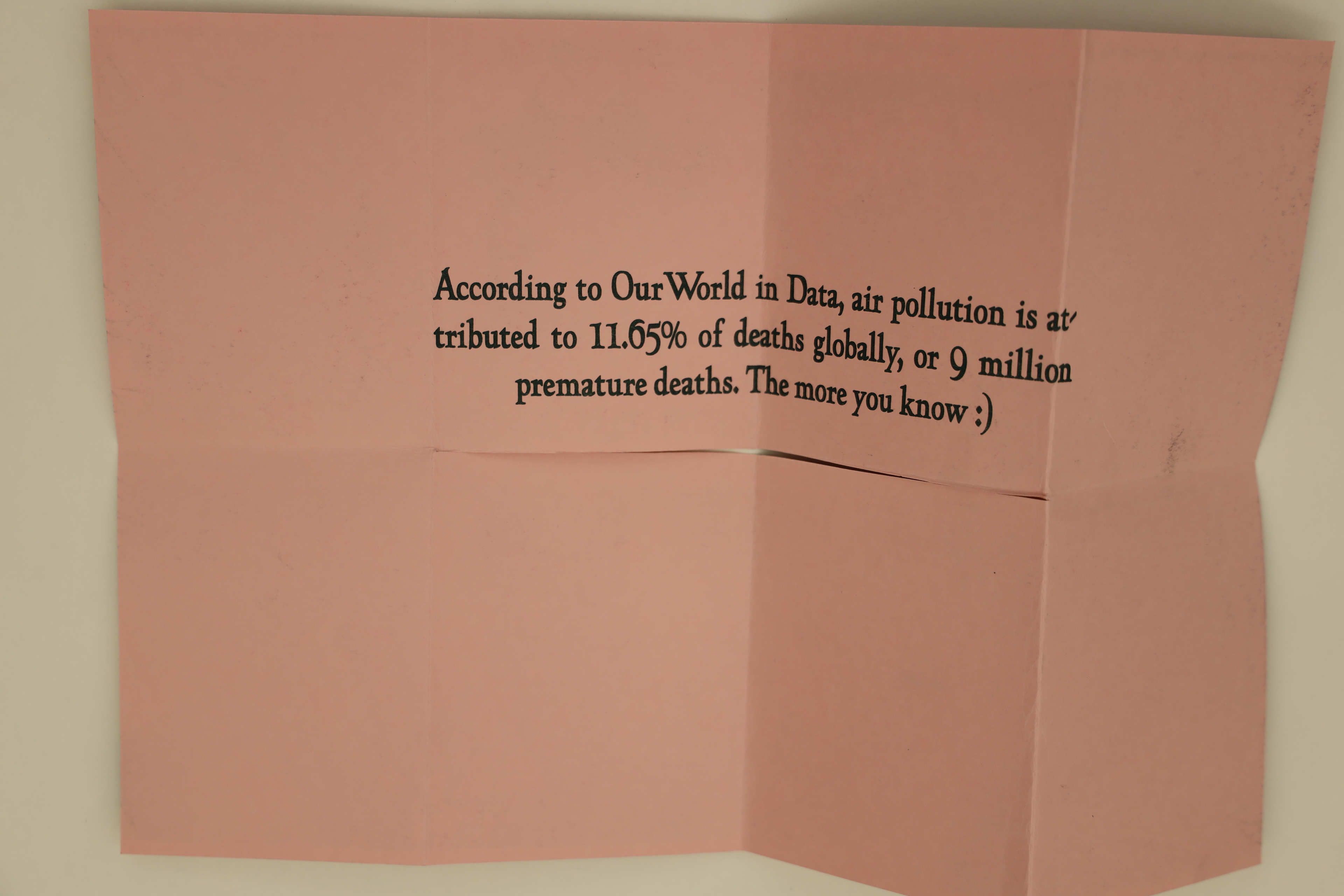 Unfolded Zine Back Message