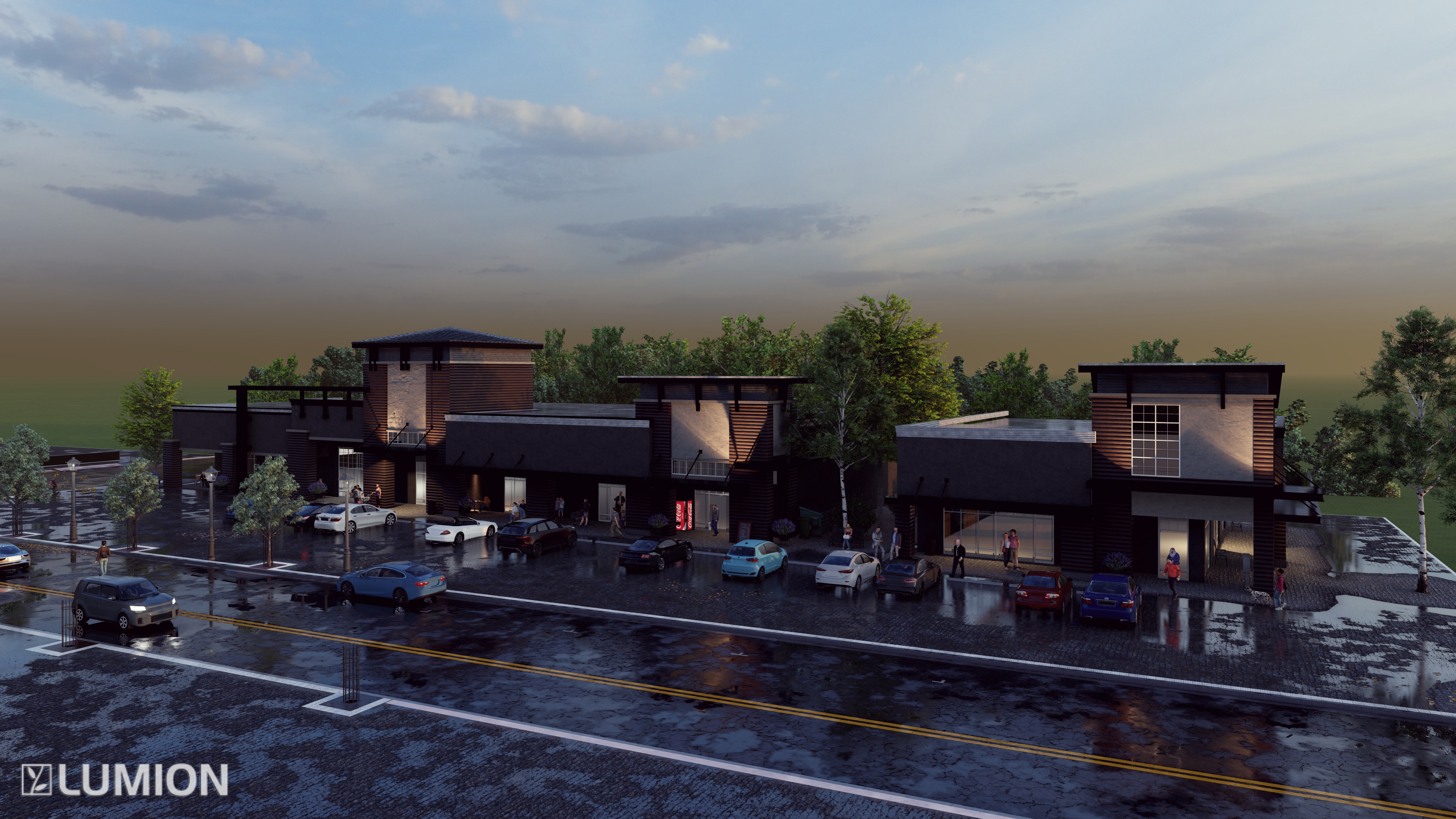 Shopping Center Rain