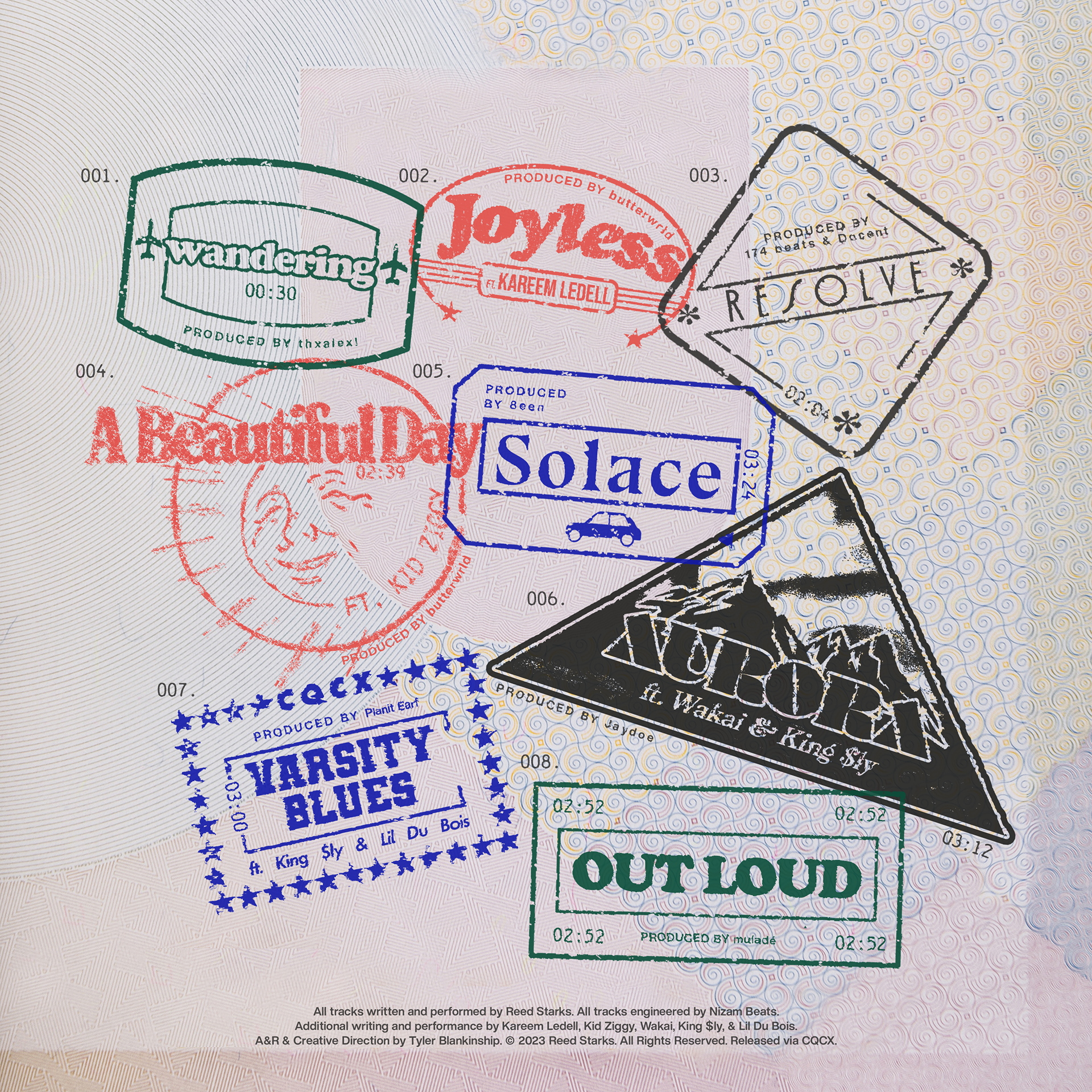 Reed Starks - Wandering Out Loud (back)