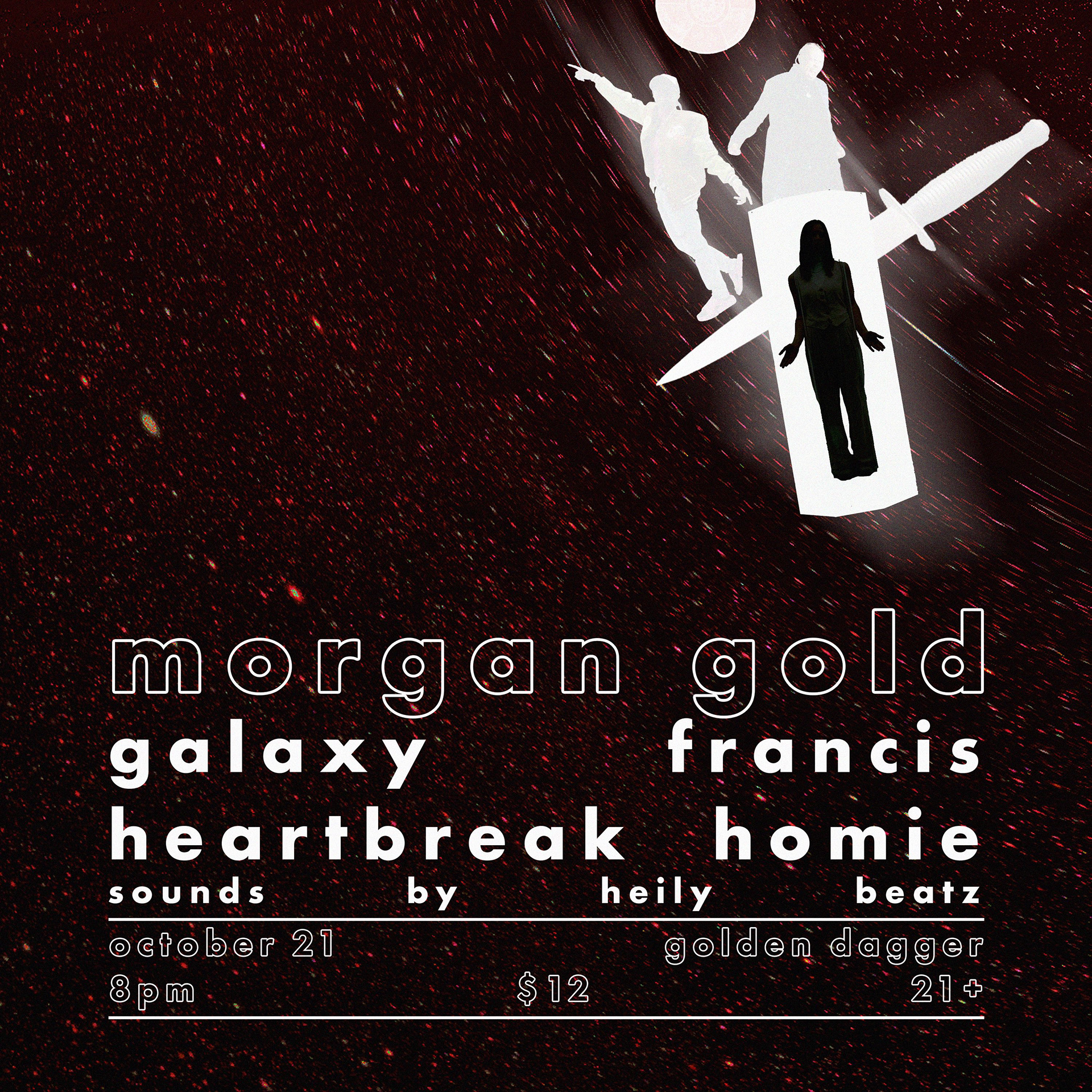 Morgan Gold - Golden Dagger concert flyer