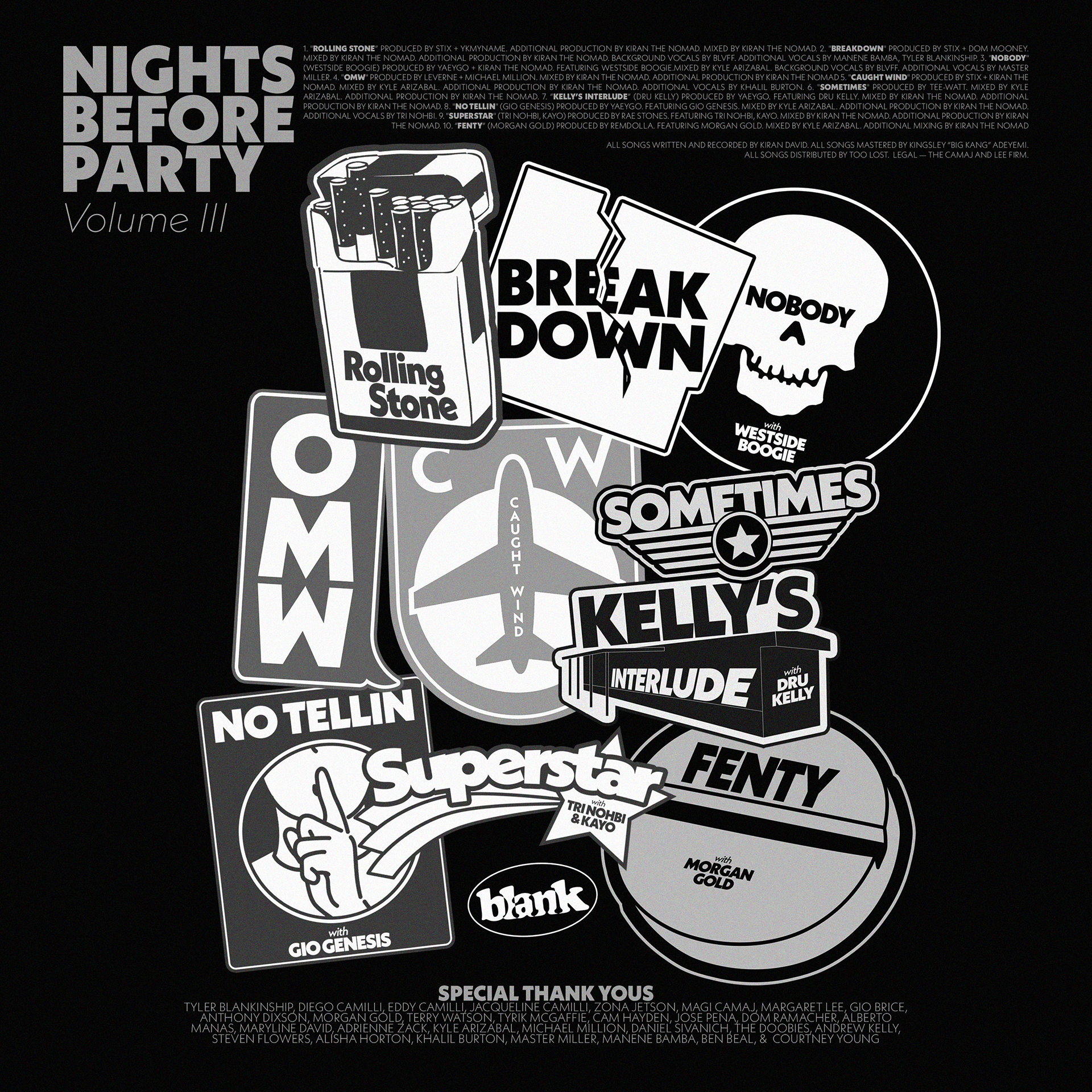 Kiran the Nomad - Nights Before Party Vol. 3 (Back)