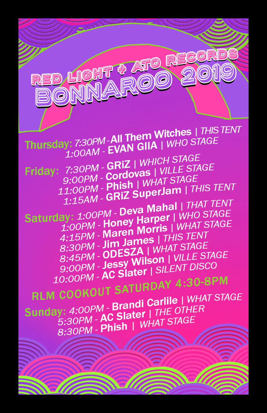 Red Light Management Bonnaroo laminate 2019