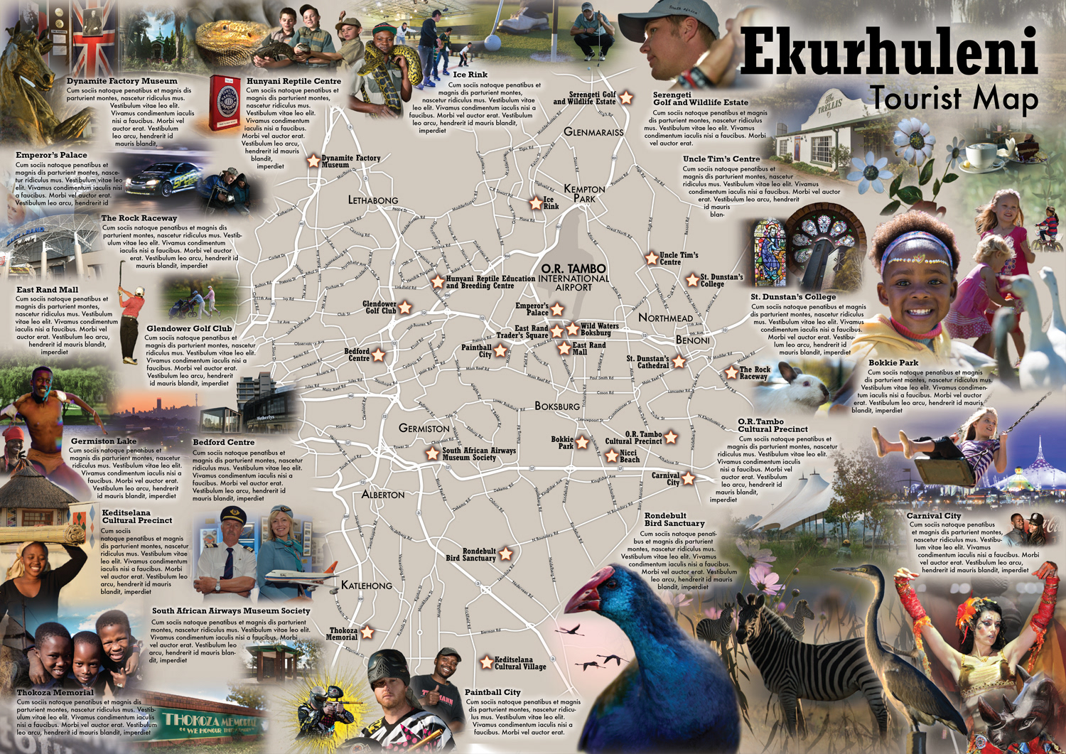 south african tourism map