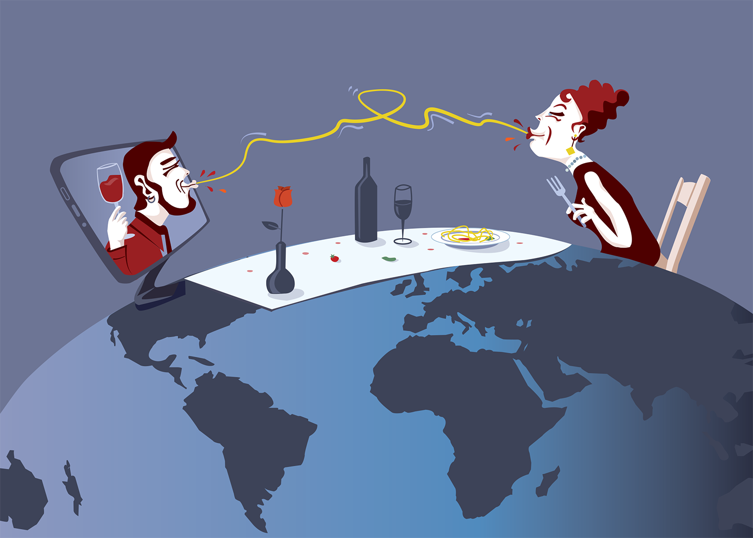 Long-distance relationship - editorial for the supplement Beziehungen Heute of Lifestyle magazin