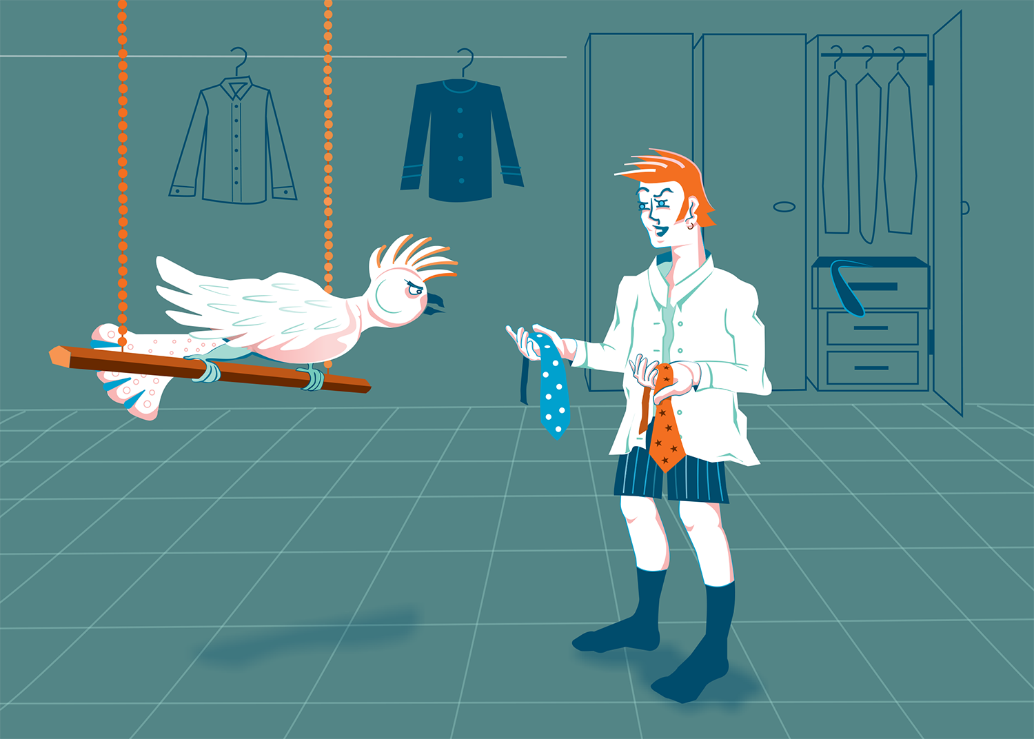 Orange or Blue? - editorial for the supplement Beziehungen Heute of Lifestyle magazin