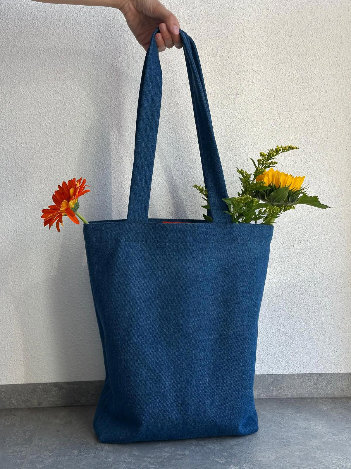 Beginner sewing workshop - denim totebag
