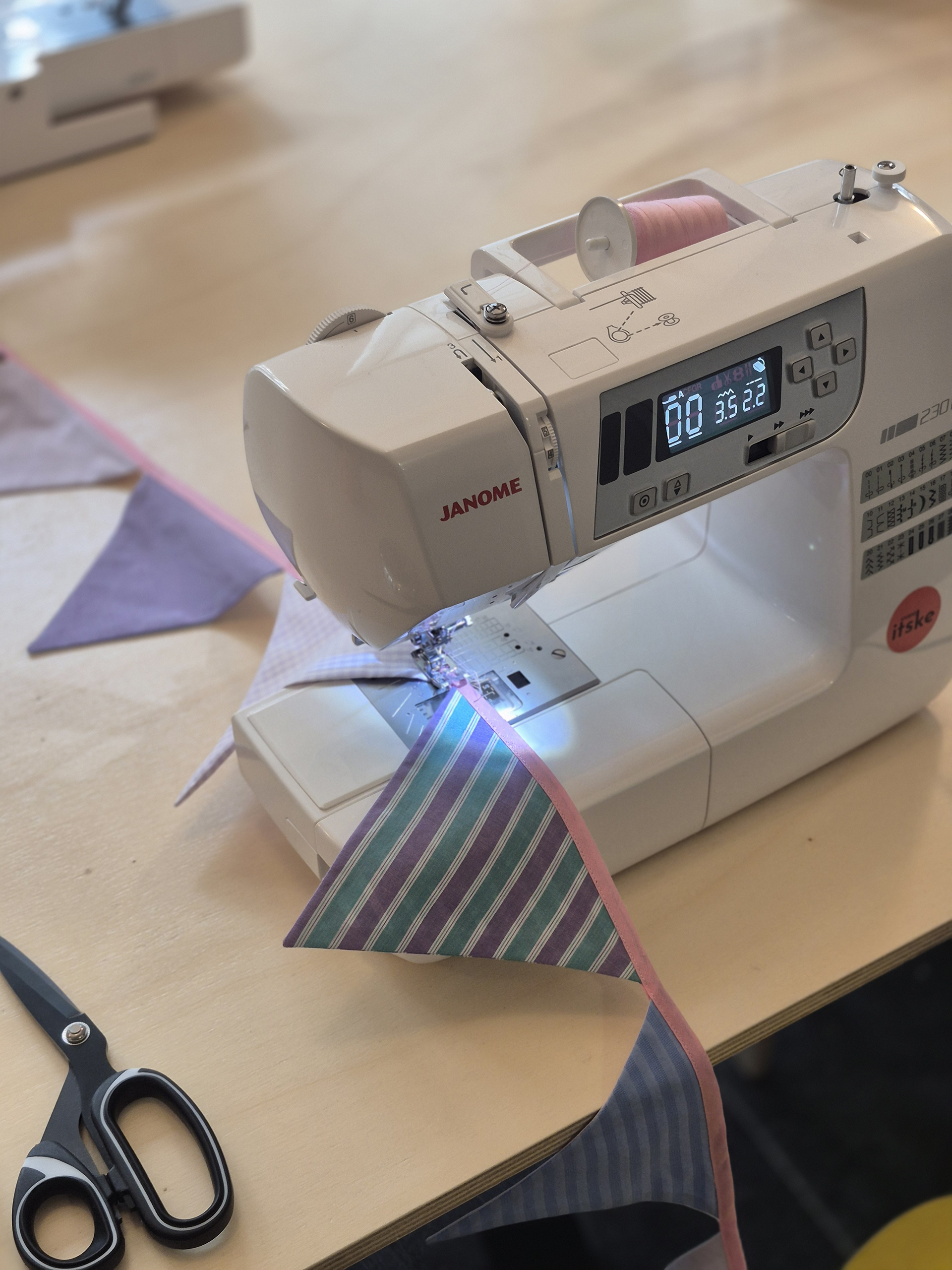 upcycled fabric flagline