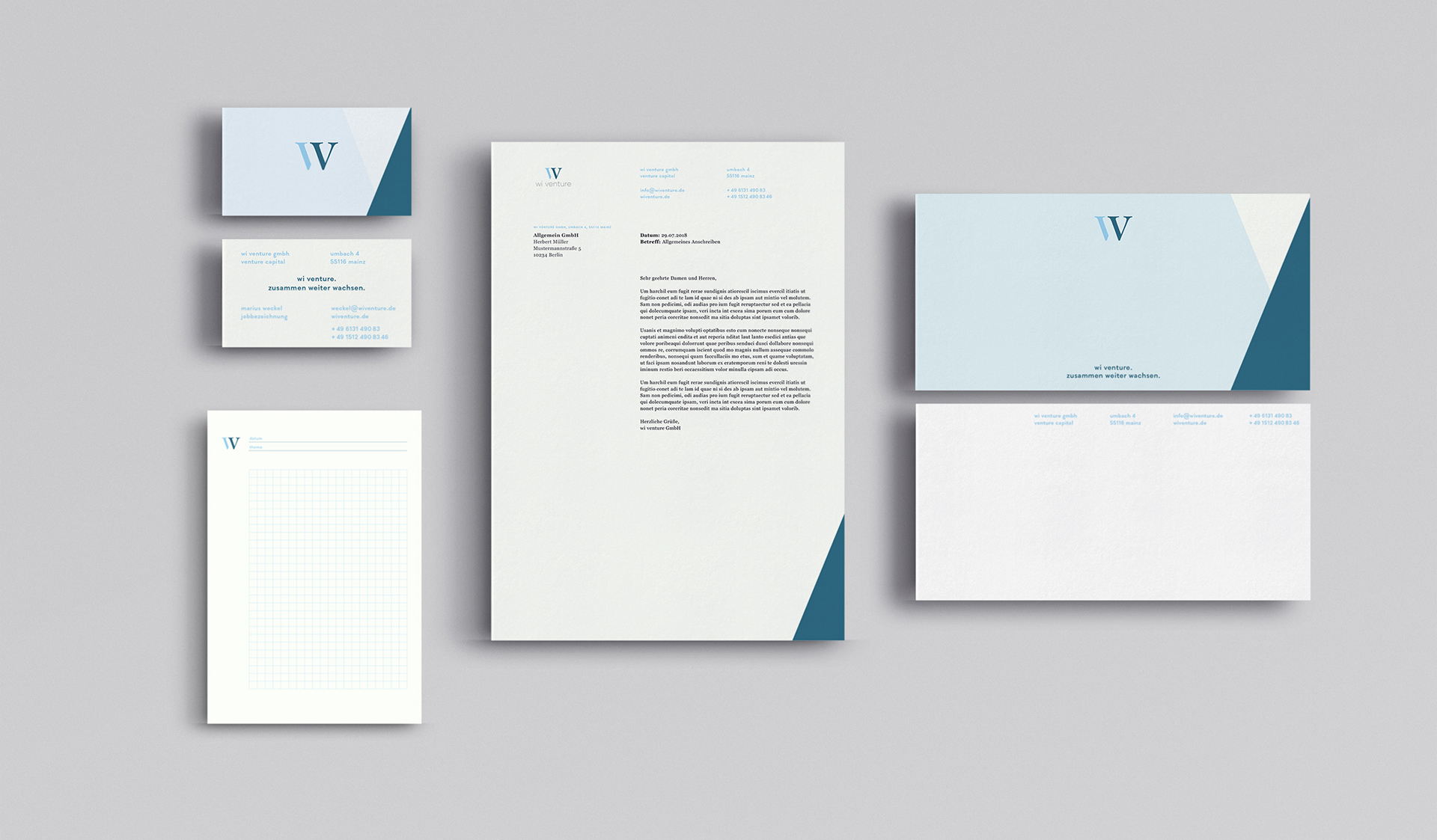 wiventure Venture Capital Willenbacher Saskia Nebel Startup KMU Corporate Design Logodesign Brand Identity