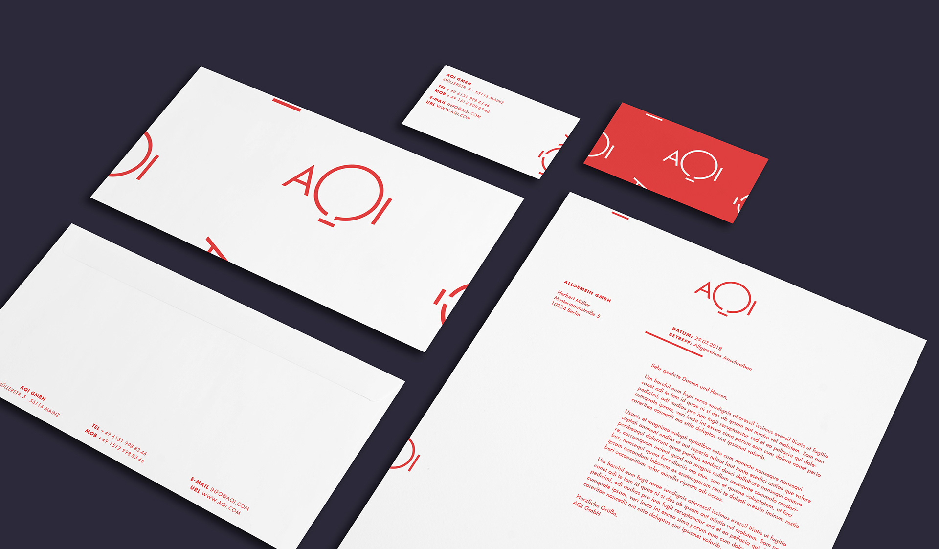 Brand Identity TUI Corporate Design AQI Saskia Nebel Logodesign Stationery