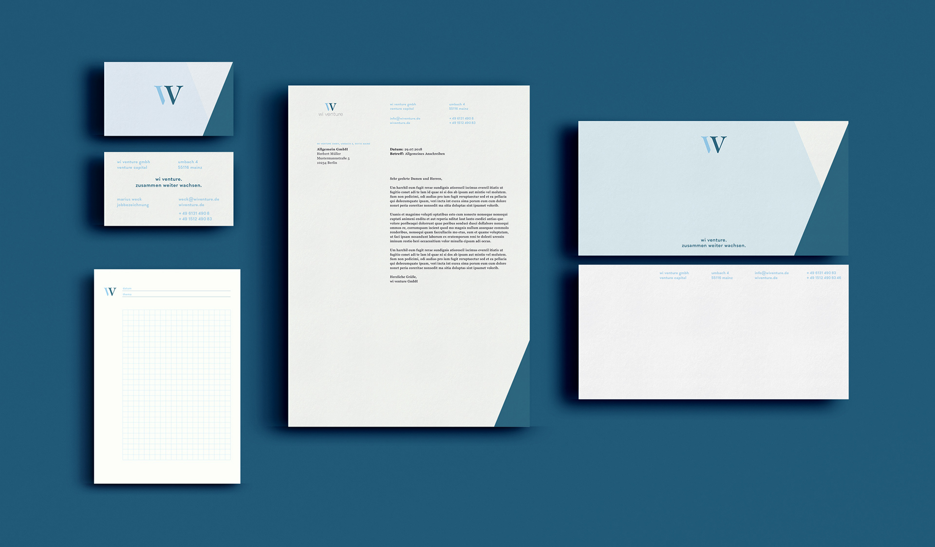 wiventure Venture Capital Willenbacher Saskia Nebel Startup KMU Corporate Design Logodesign Brand Identity