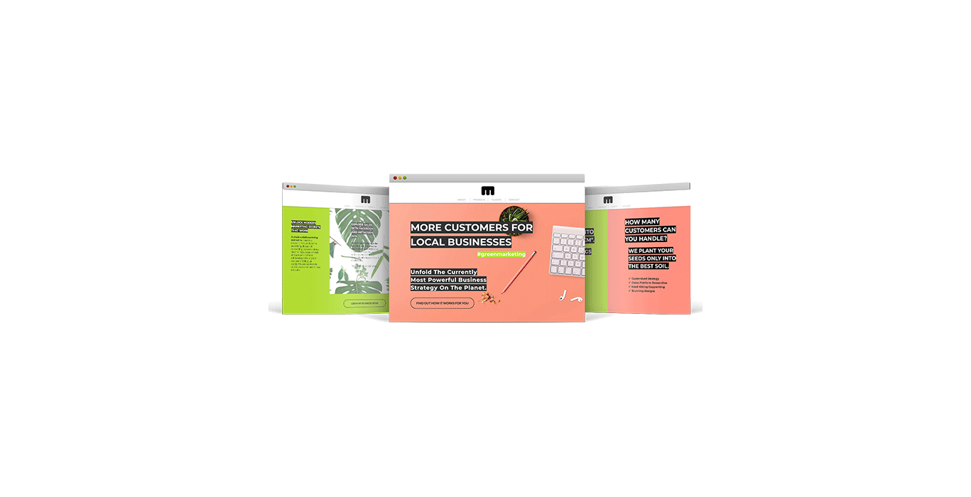 GIF of web designs by Miriam Elting