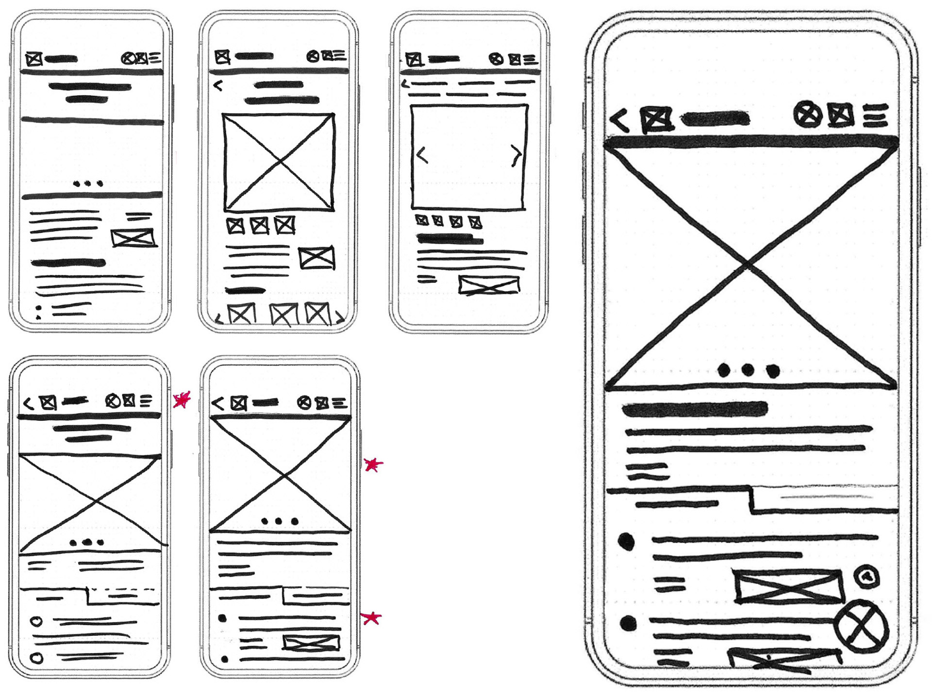 Picture paper wireframes