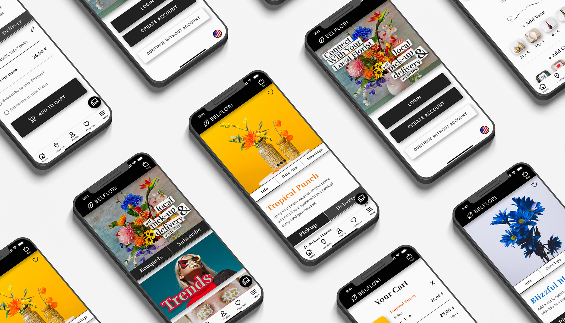 Hero Image, Flower Shop App, UX Design