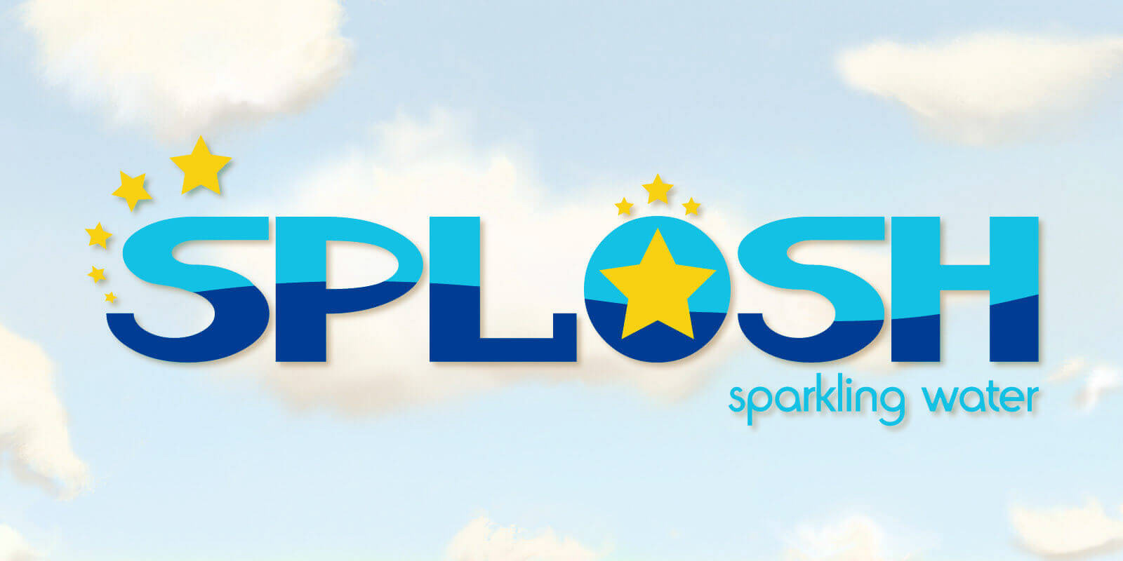 Sparkling water logo in lettering that suggests a vodka label or Russian style fonts