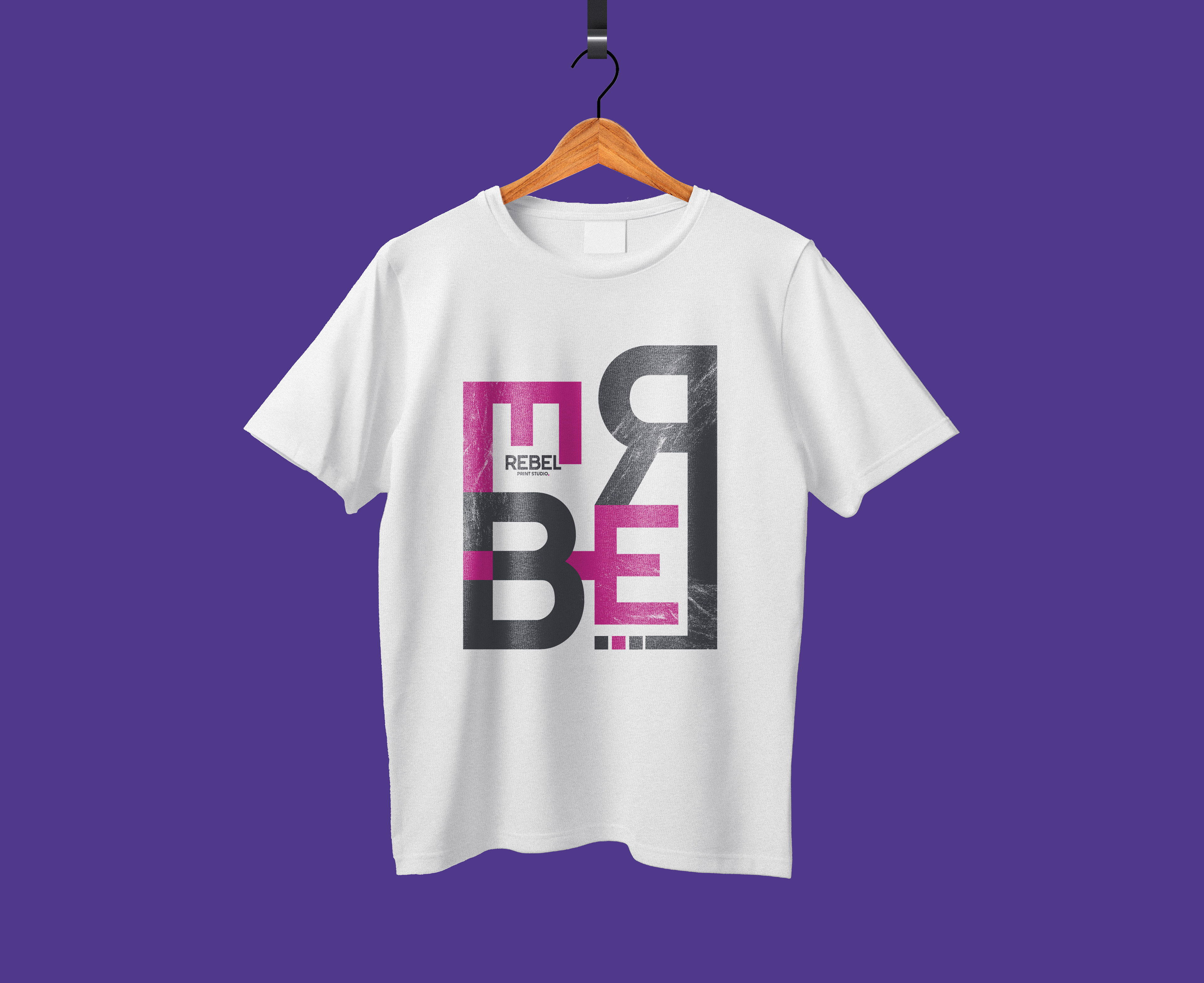 T-shirt with typographic design