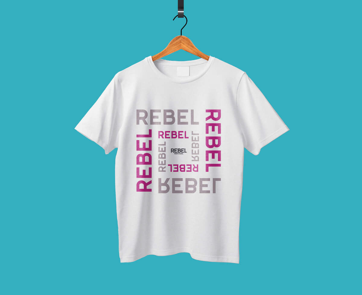 Typographic T shirt mock up