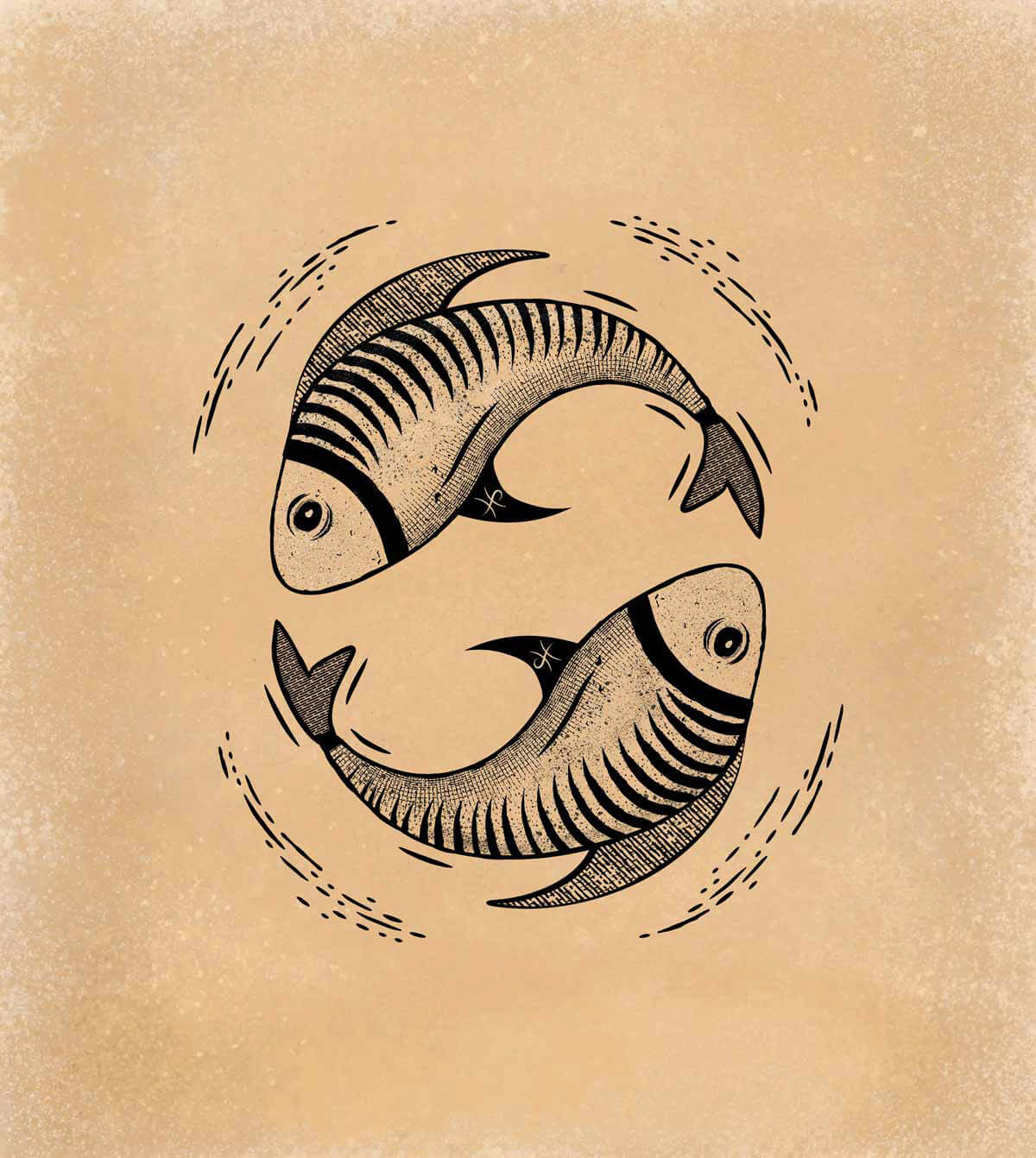 Pisces symbol illustration