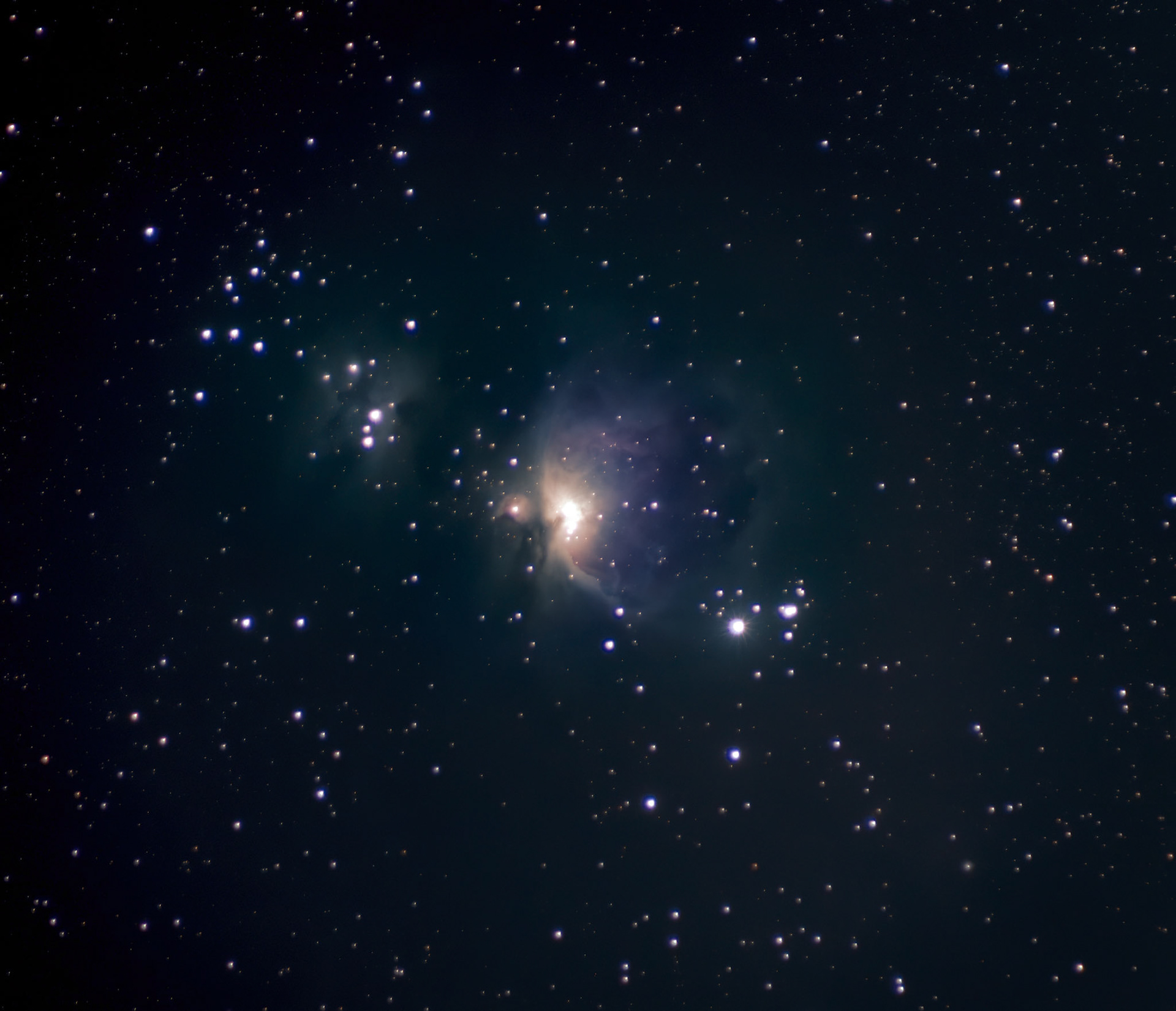 The Orion Nebula captured from a 200mm lens. 