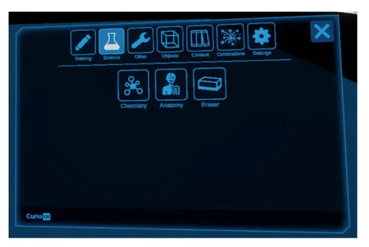 Main Tablet - I optimized space to spawn interactive 3D virtual elements. 