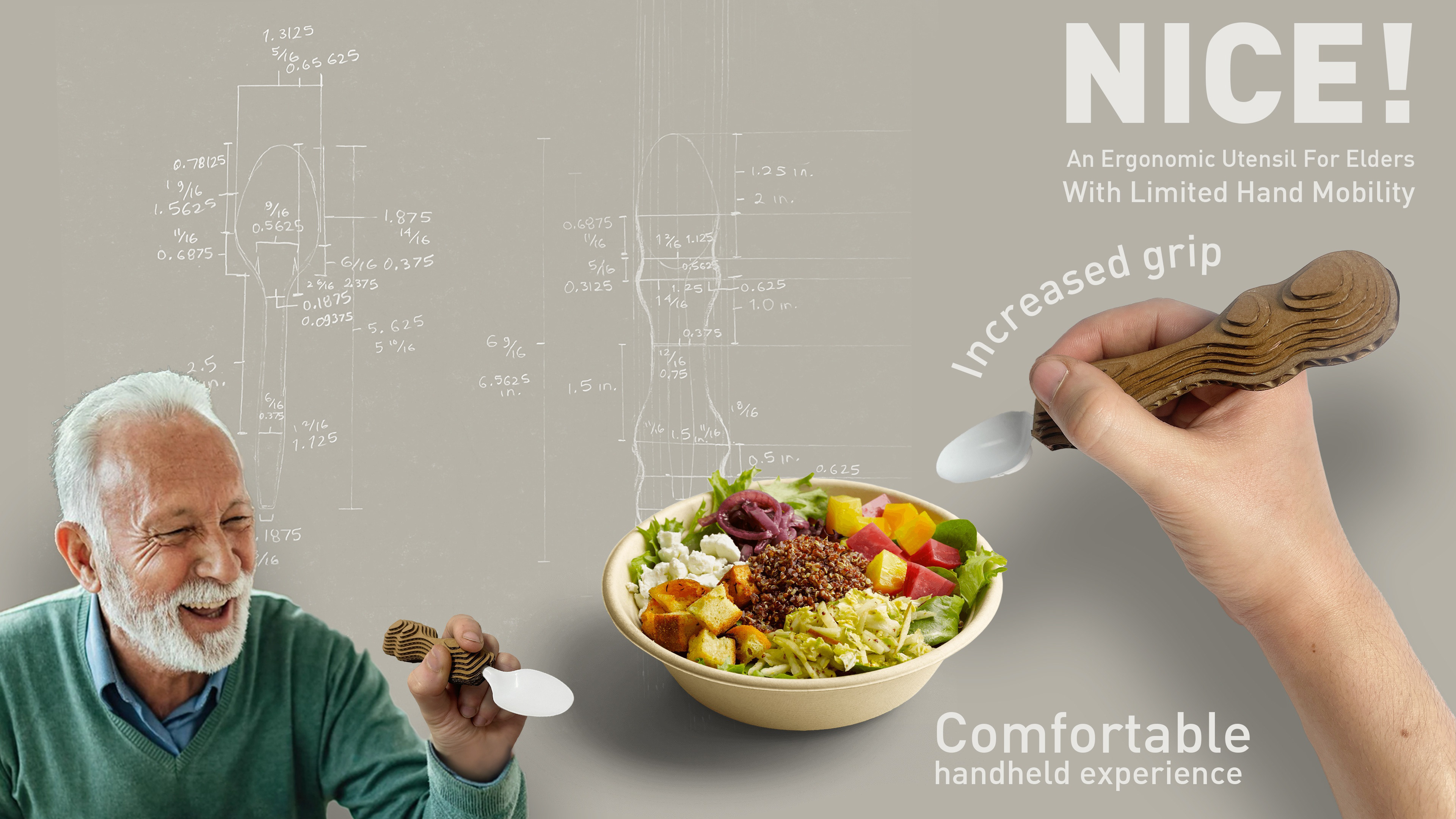 NICE Ergonomic Utensil - Product Rendering & Photography