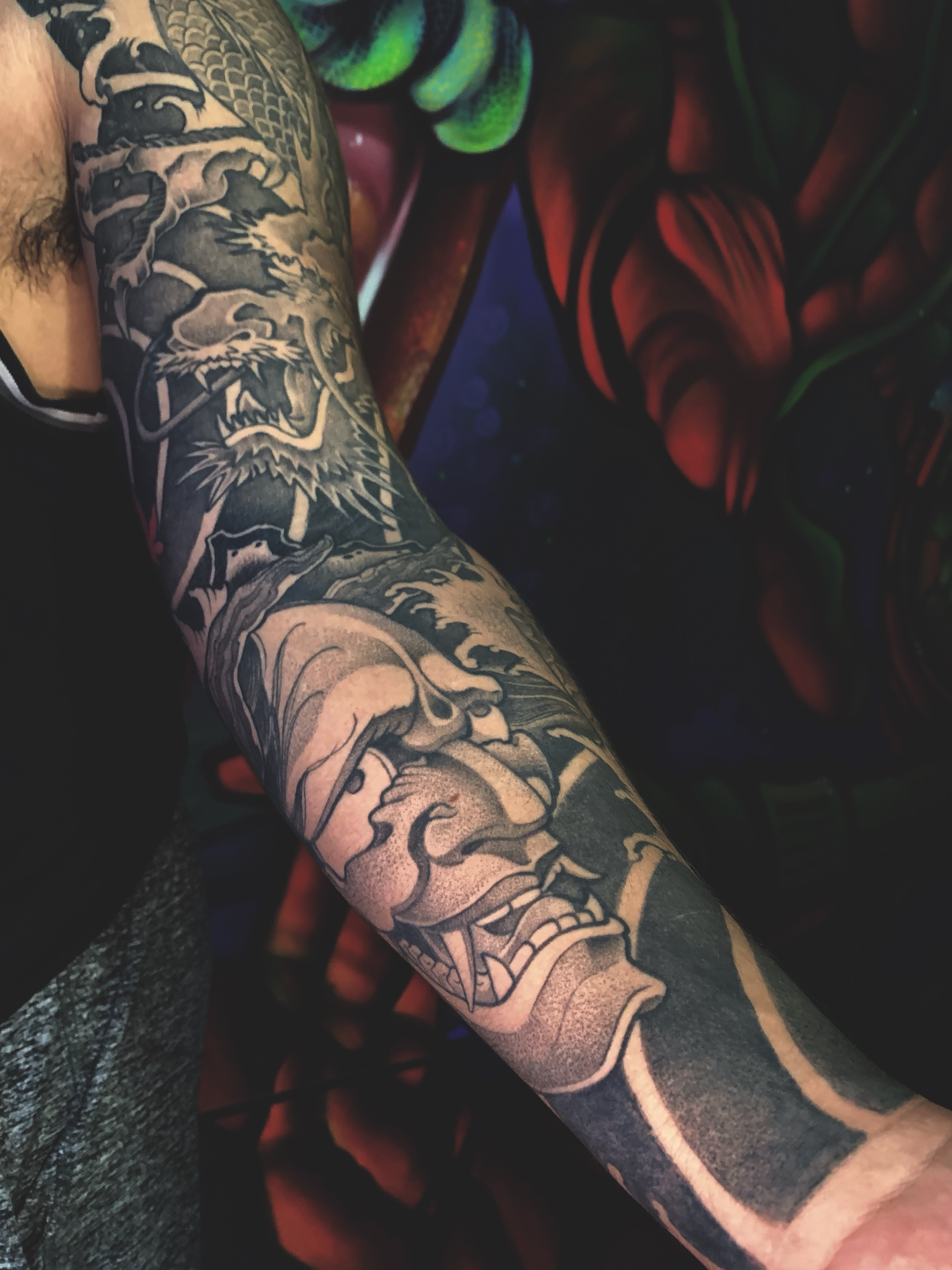 fechamento de braço blackwork