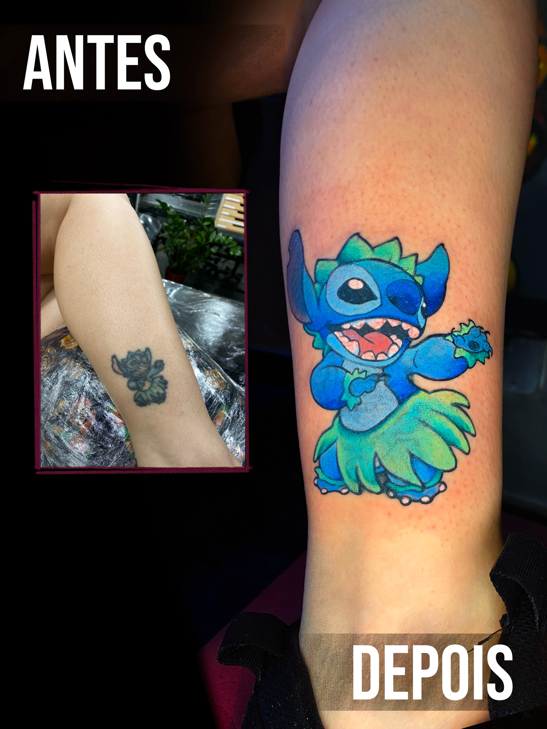 cobertura de tatuagem colorida