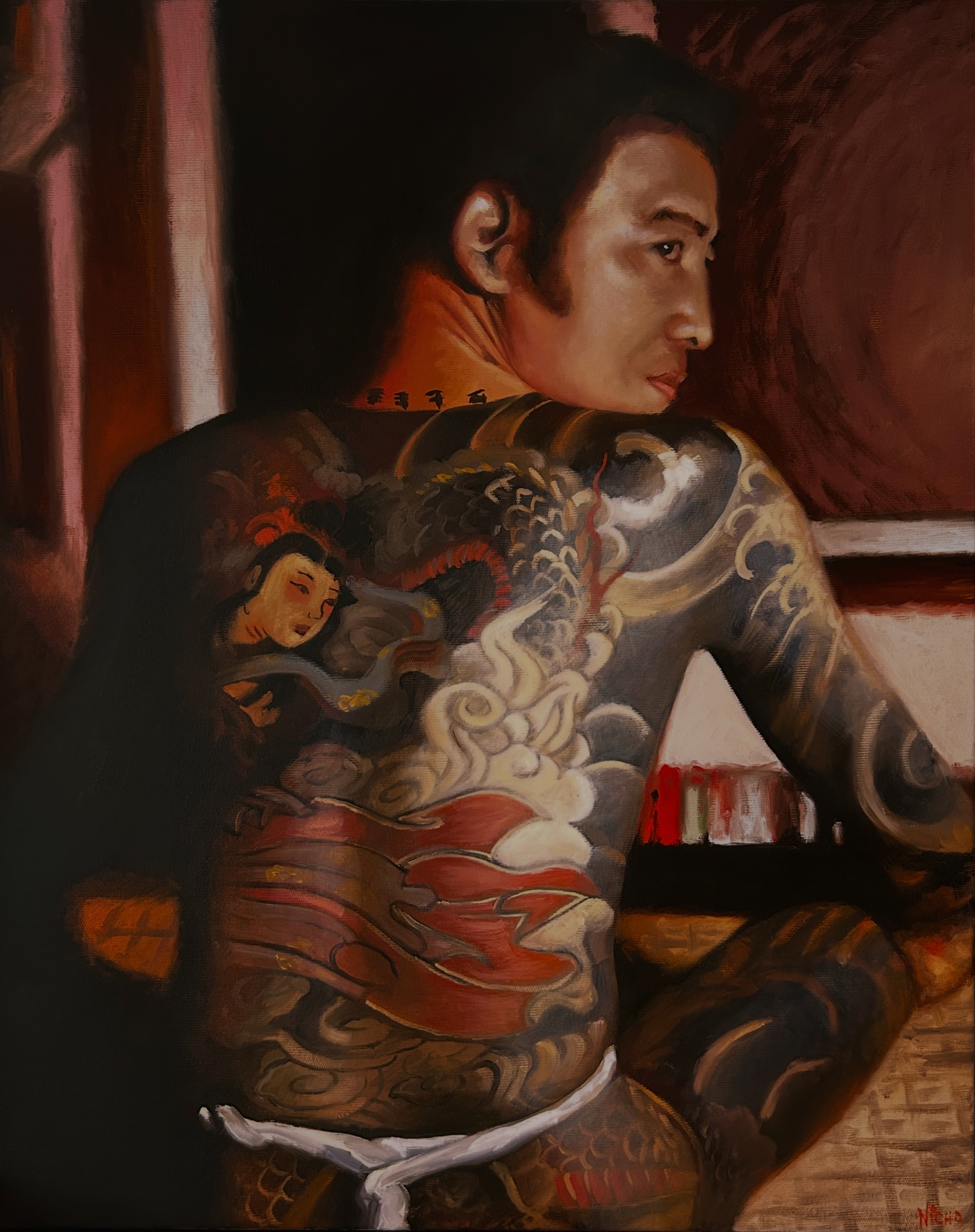“Horiyoshi III” óleo sobre tela, 2026