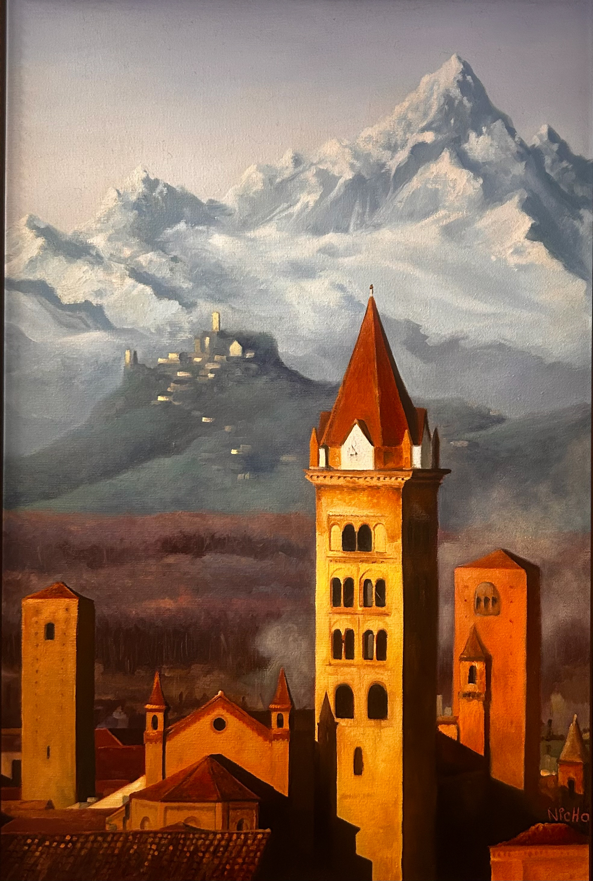 "Paisagem alpina" óleo sobre tela, 2024