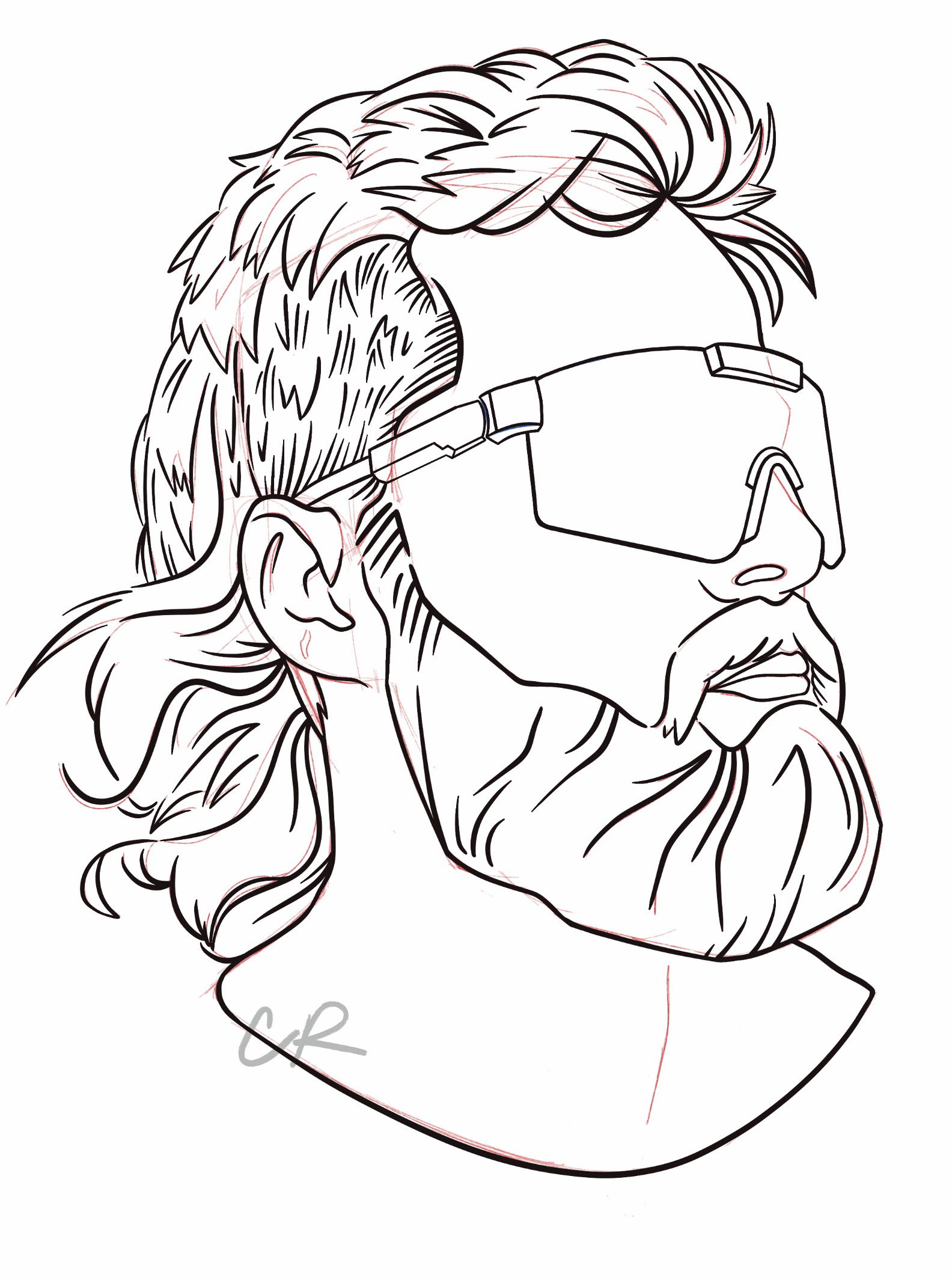 Florida Man Pool Company logo - Rough Sketch