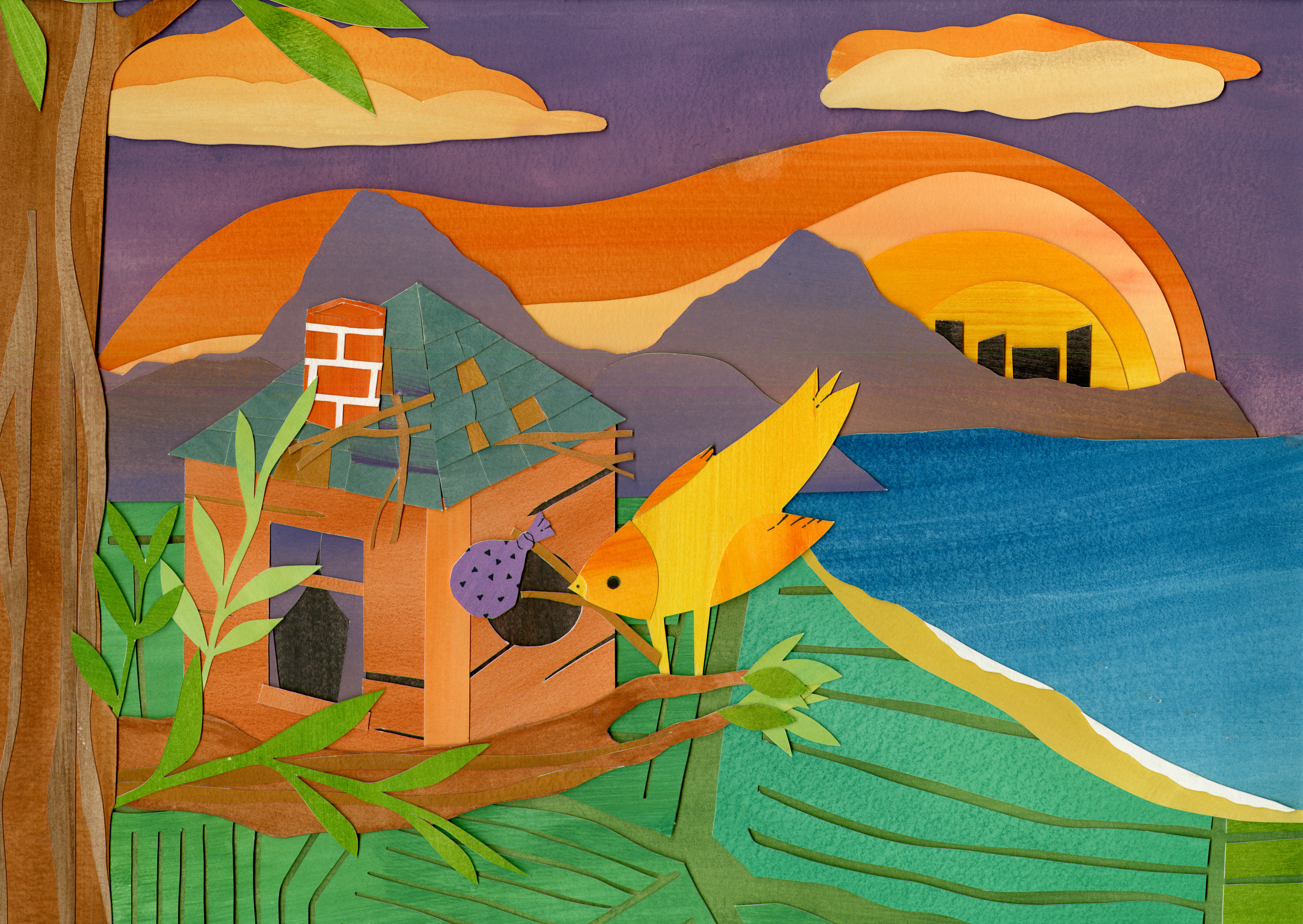 End of The Work Day - Phoenix Magazine - Artwork for Rural Section