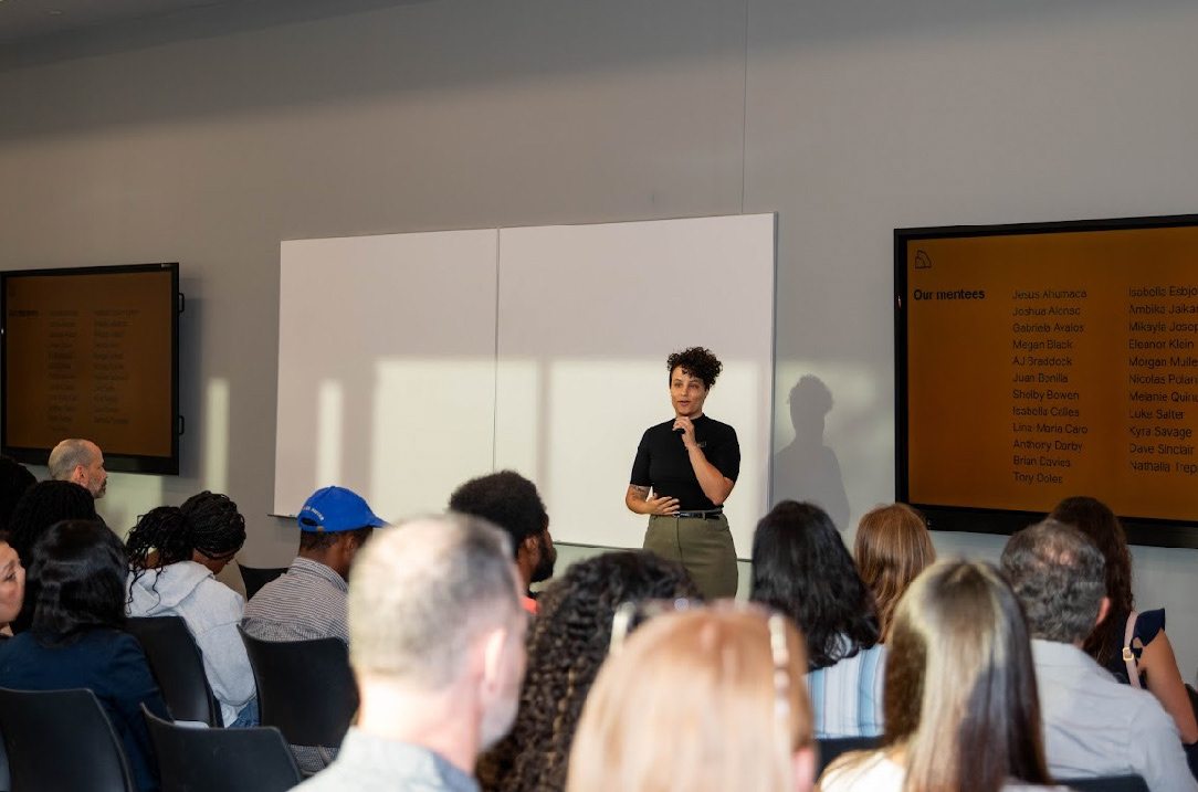 Thanking all of our Mentors and Mentees in front of audience for SPOT 2025