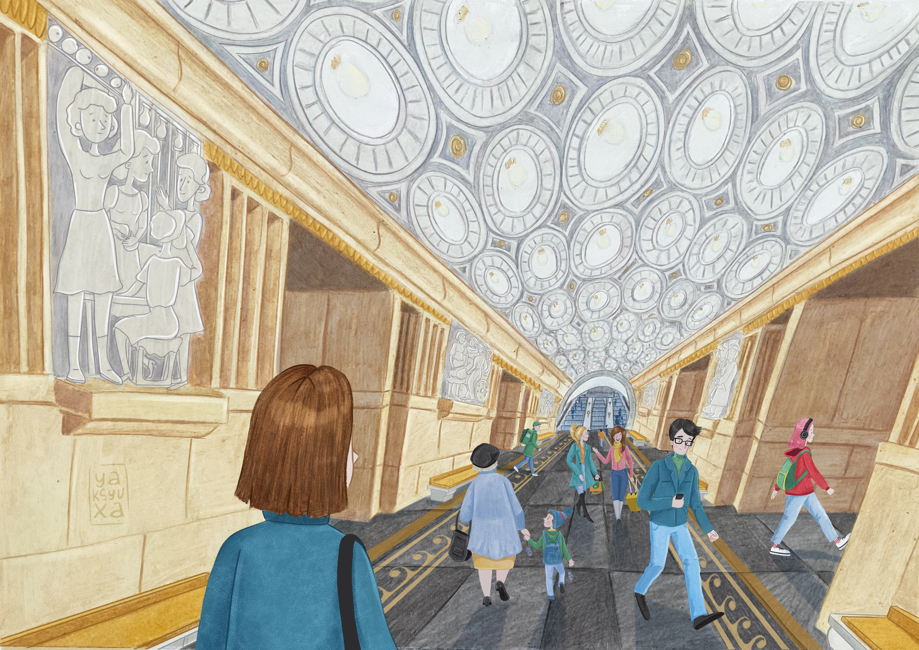 Illustration for the Berry Fest contest. Part of the project about subway architecture.